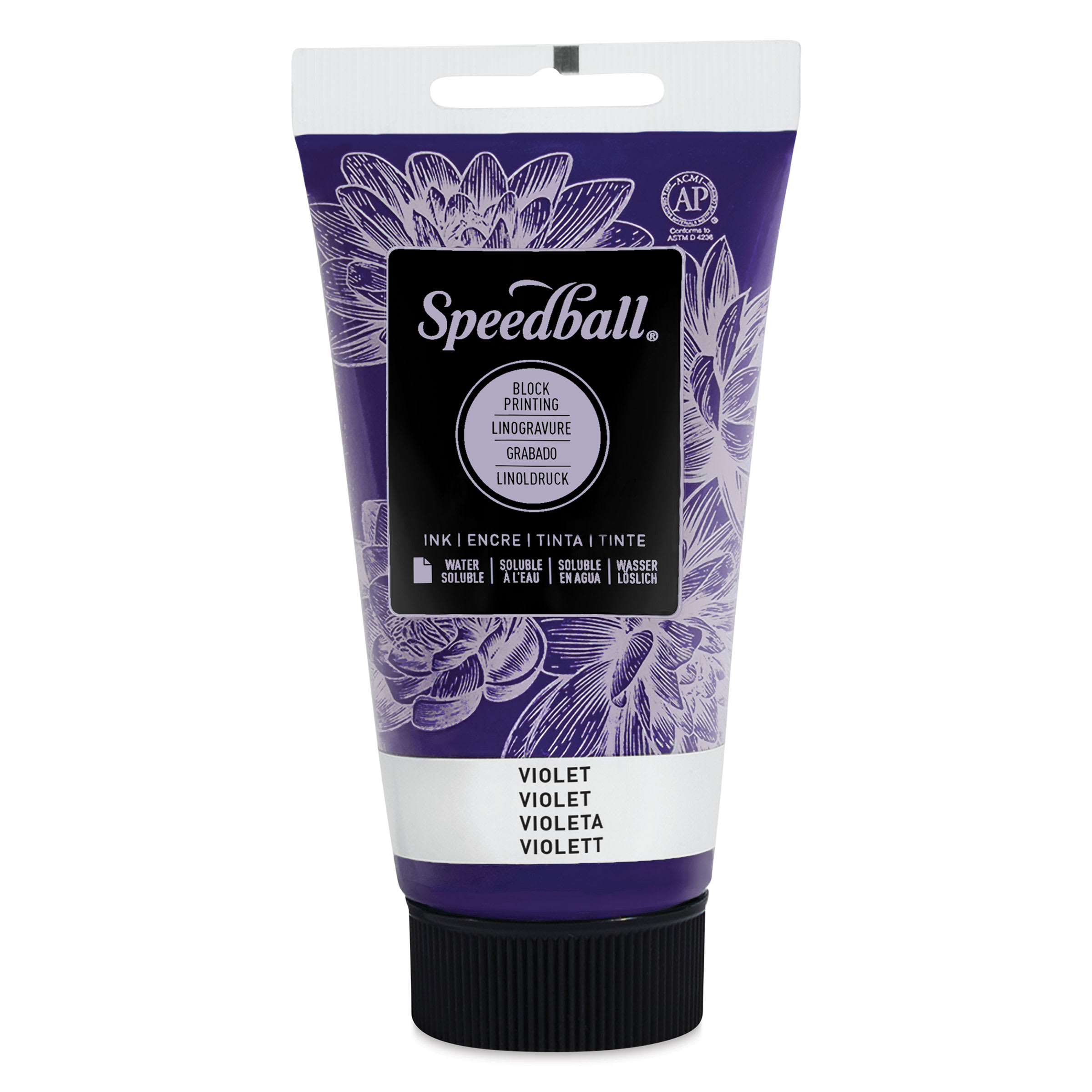 Speedball Water-Soluble Block Printing Ink - Violet, 2.5 oz