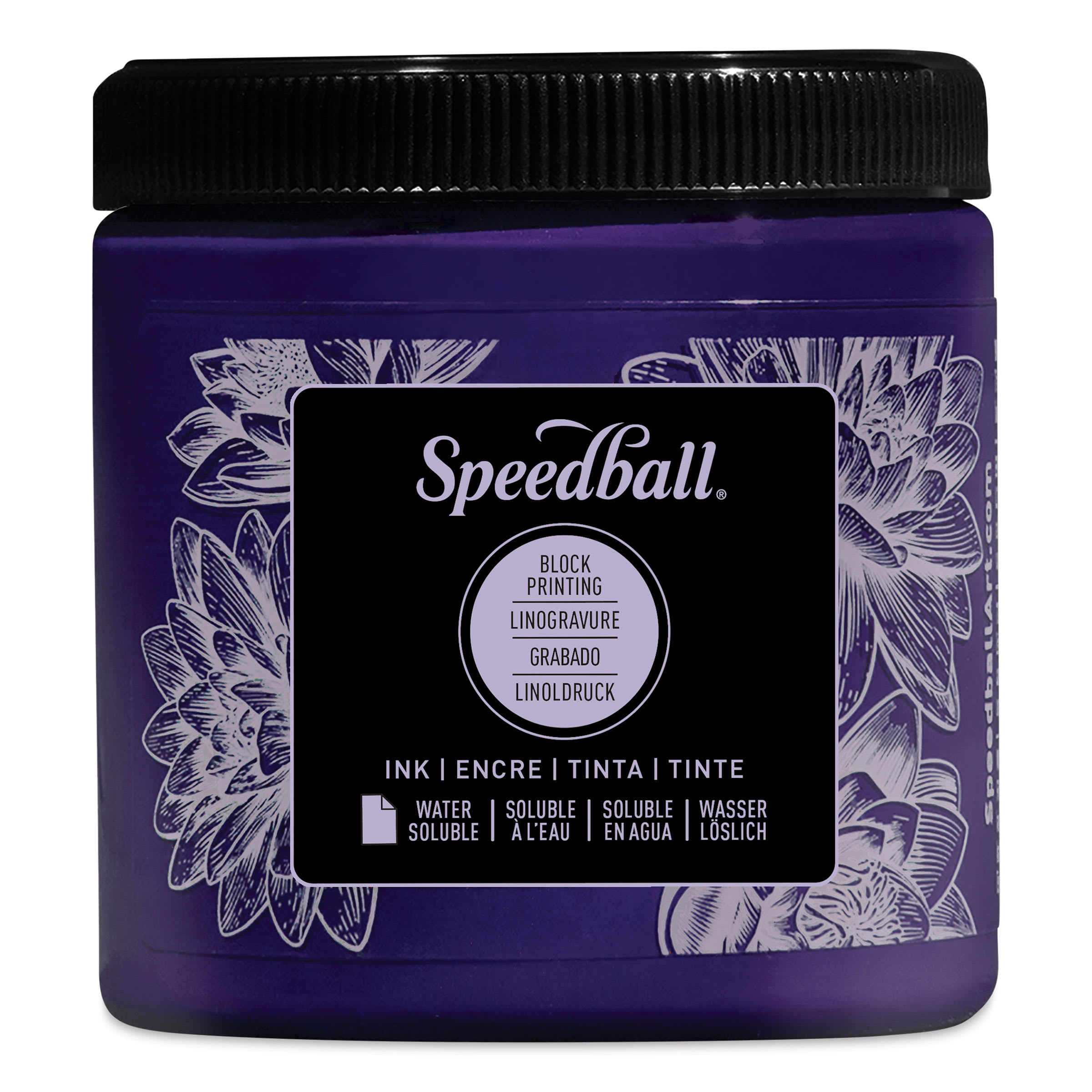 Speedball Water-Soluble Block Printing Ink - Violet, 8 oz