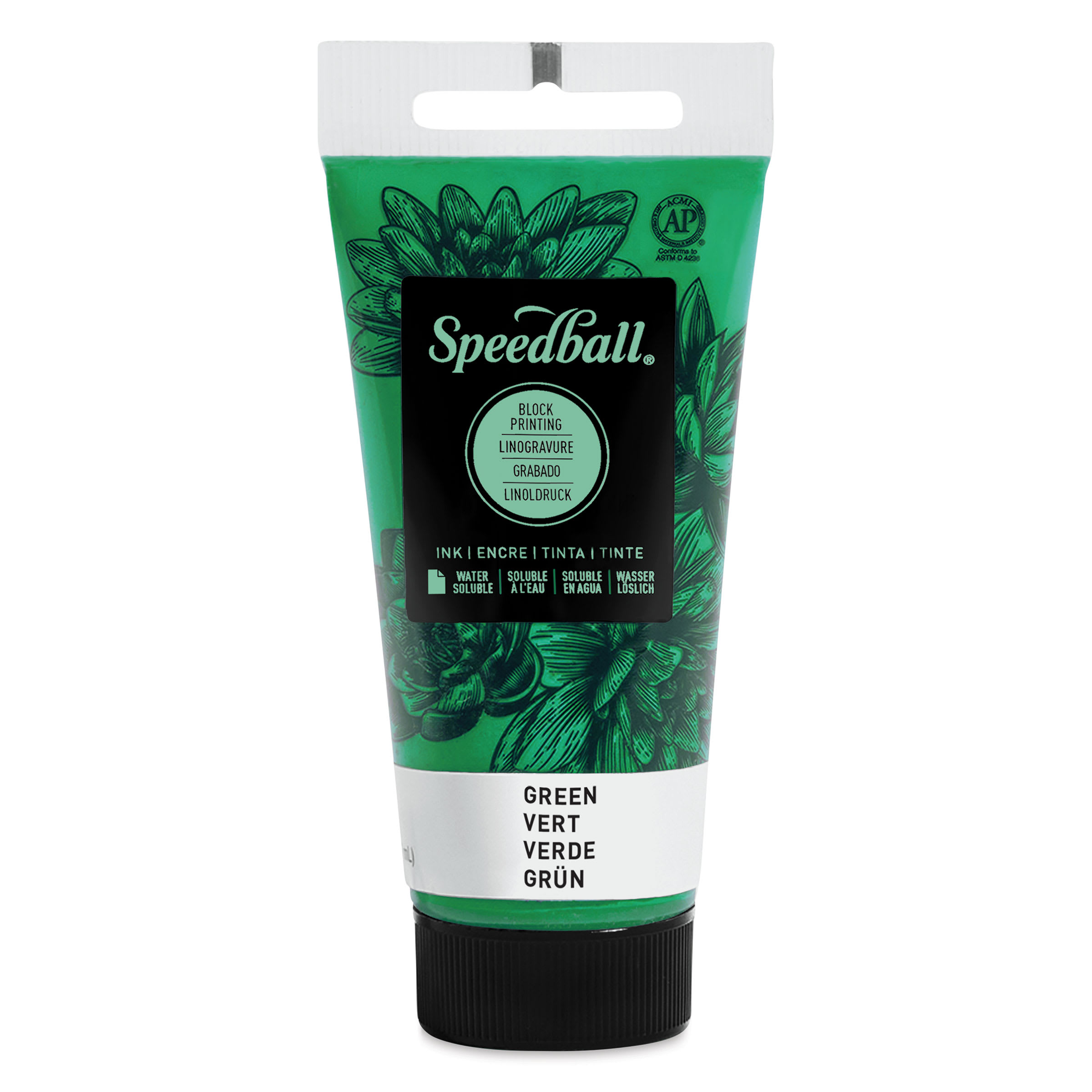 Speedball Water-Soluble Block Printing Ink - Green, 1.25 oz