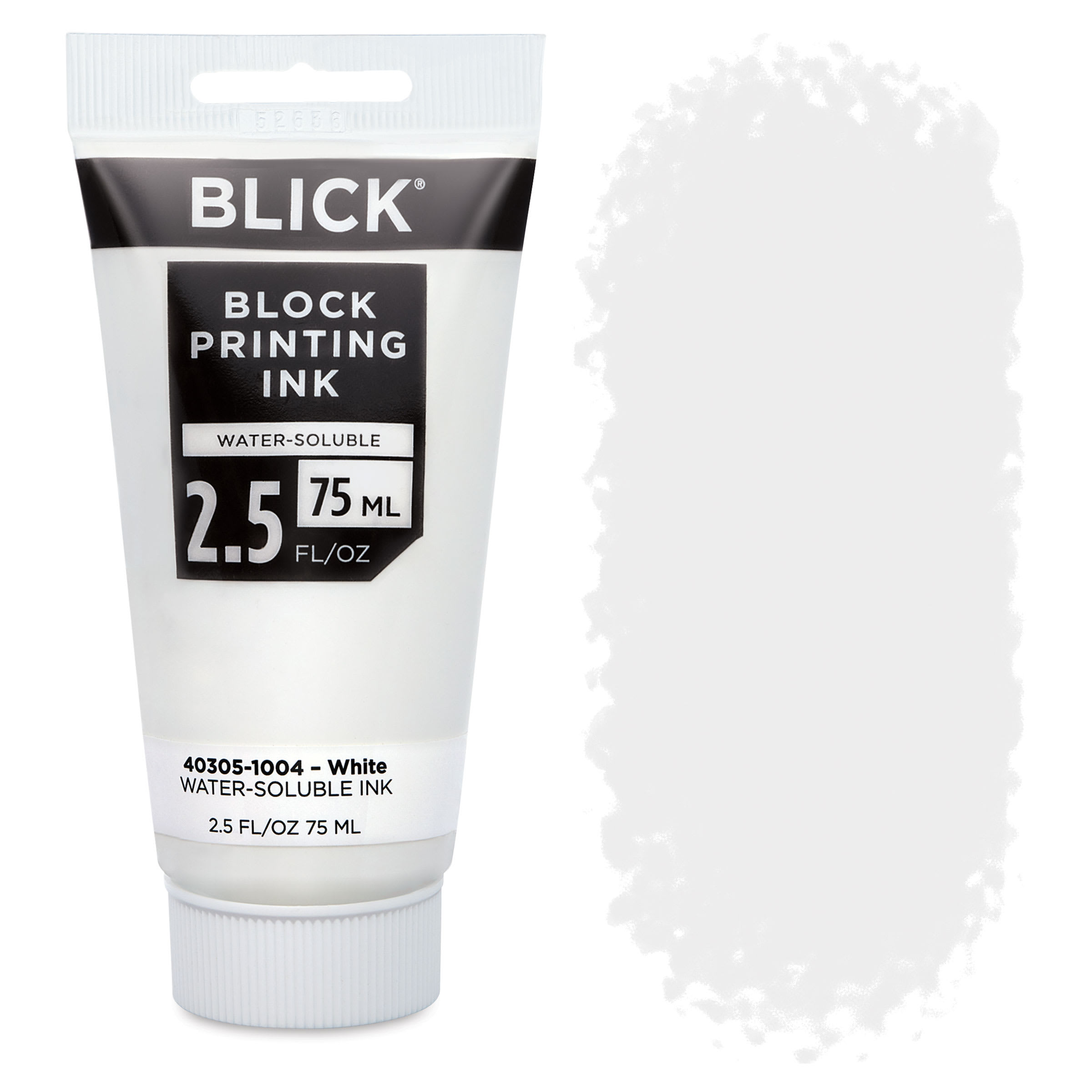 Blick Water-Soluble Block Printing Ink - White, 2.5 oz Tube