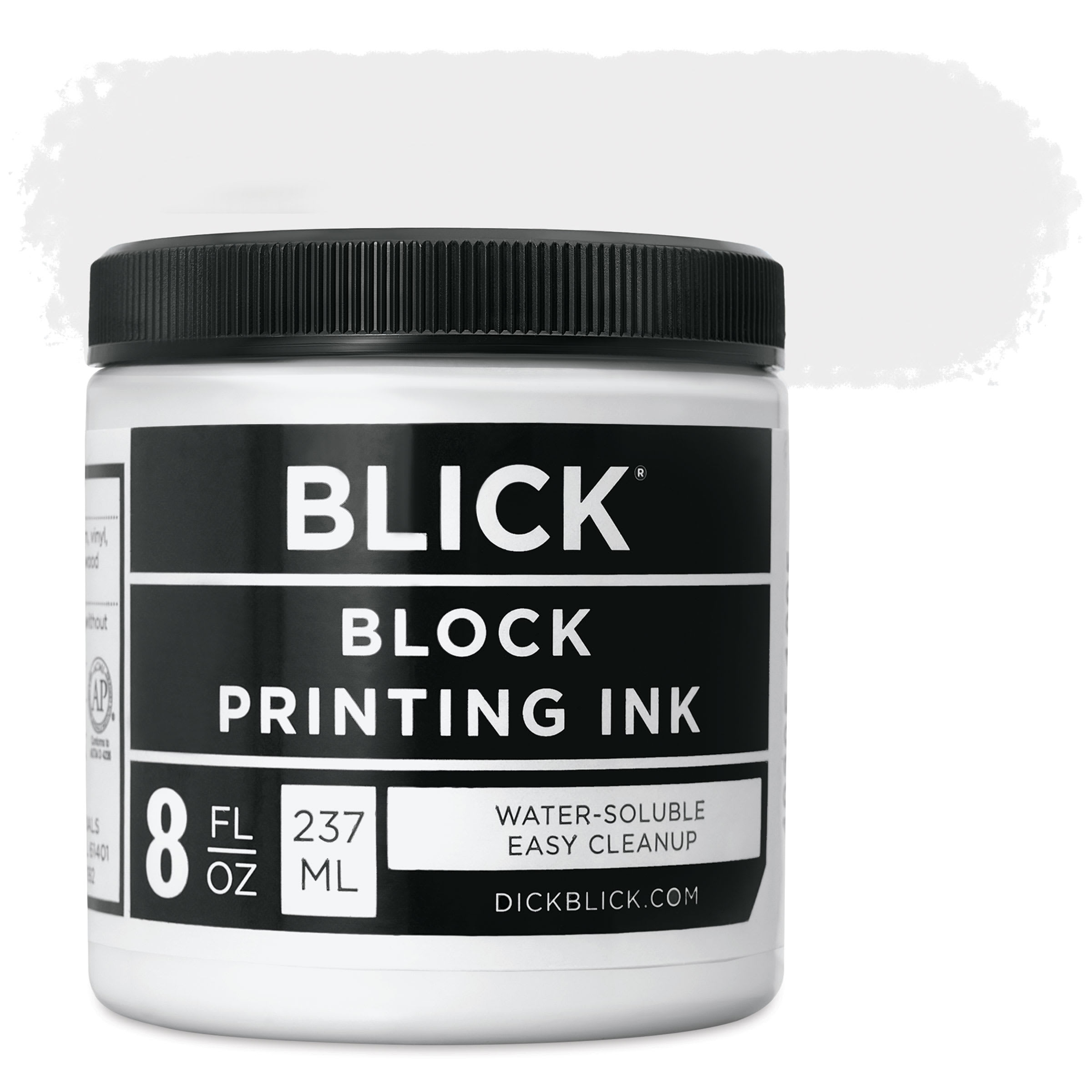 Blick Water-Soluble Block Printing Ink - White, 8 oz Jar