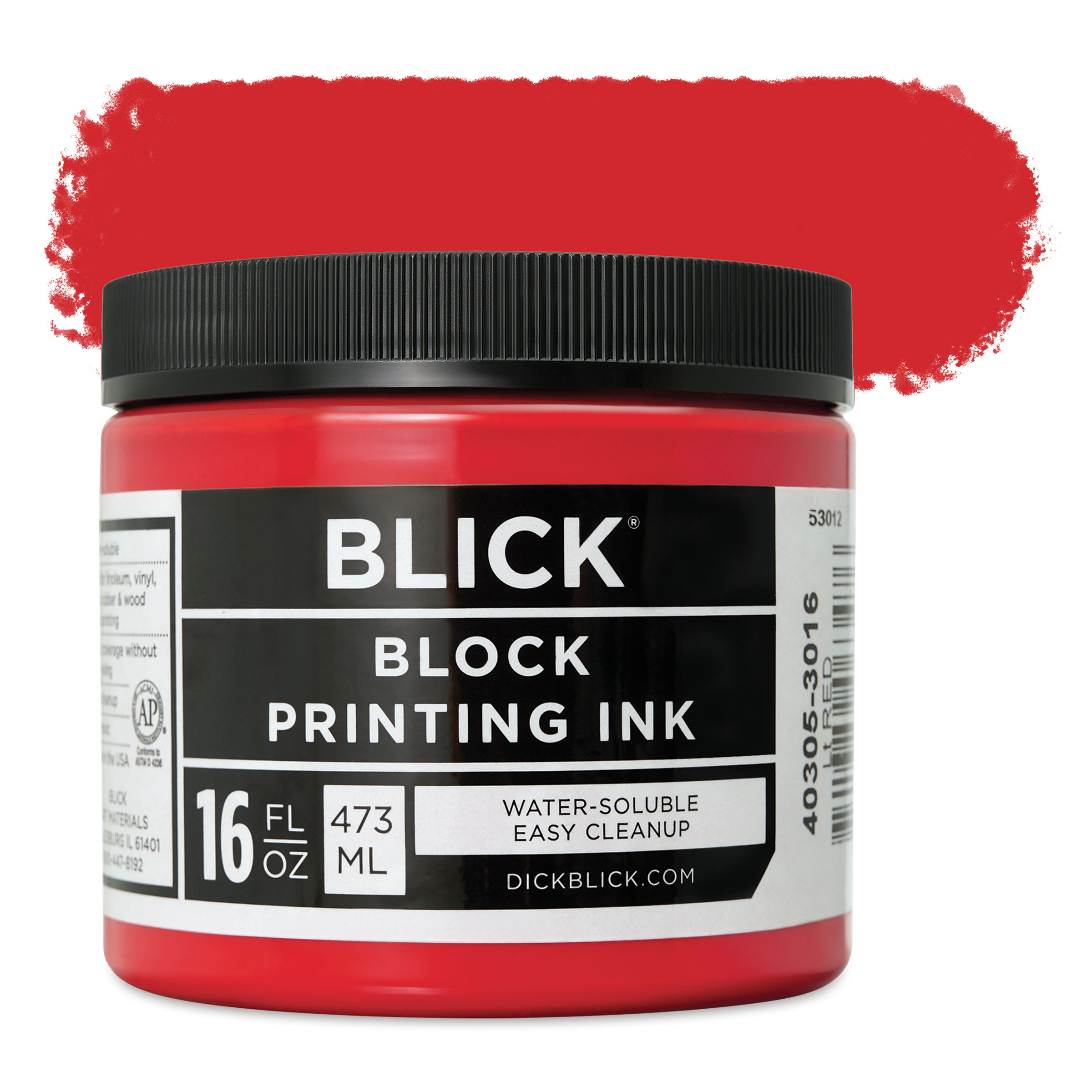 Blick Water-Soluble Block Printing Ink - Light Red, 16 oz Jar