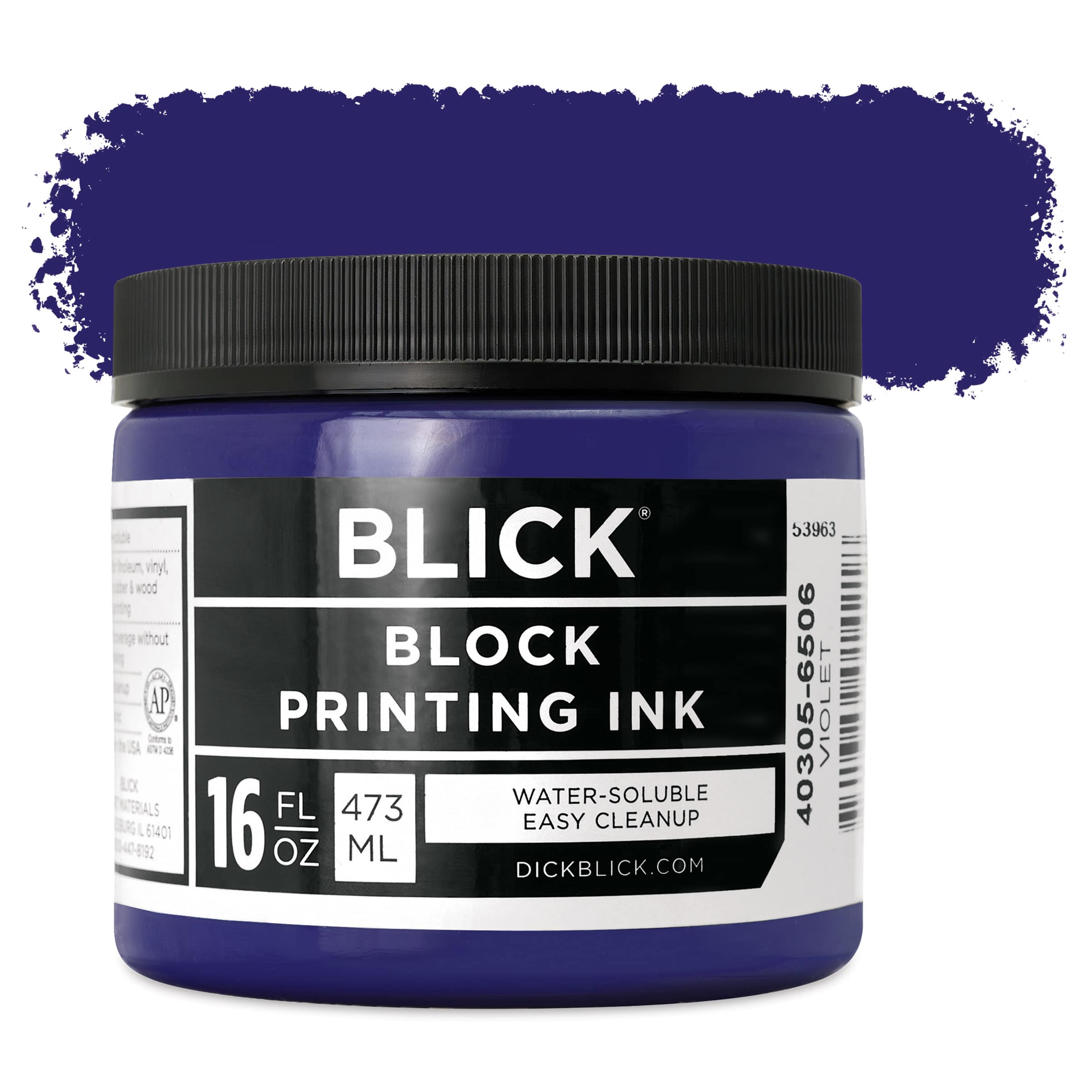 Blick Water-Soluble Block Printing Ink - Violet, 16 oz Jar