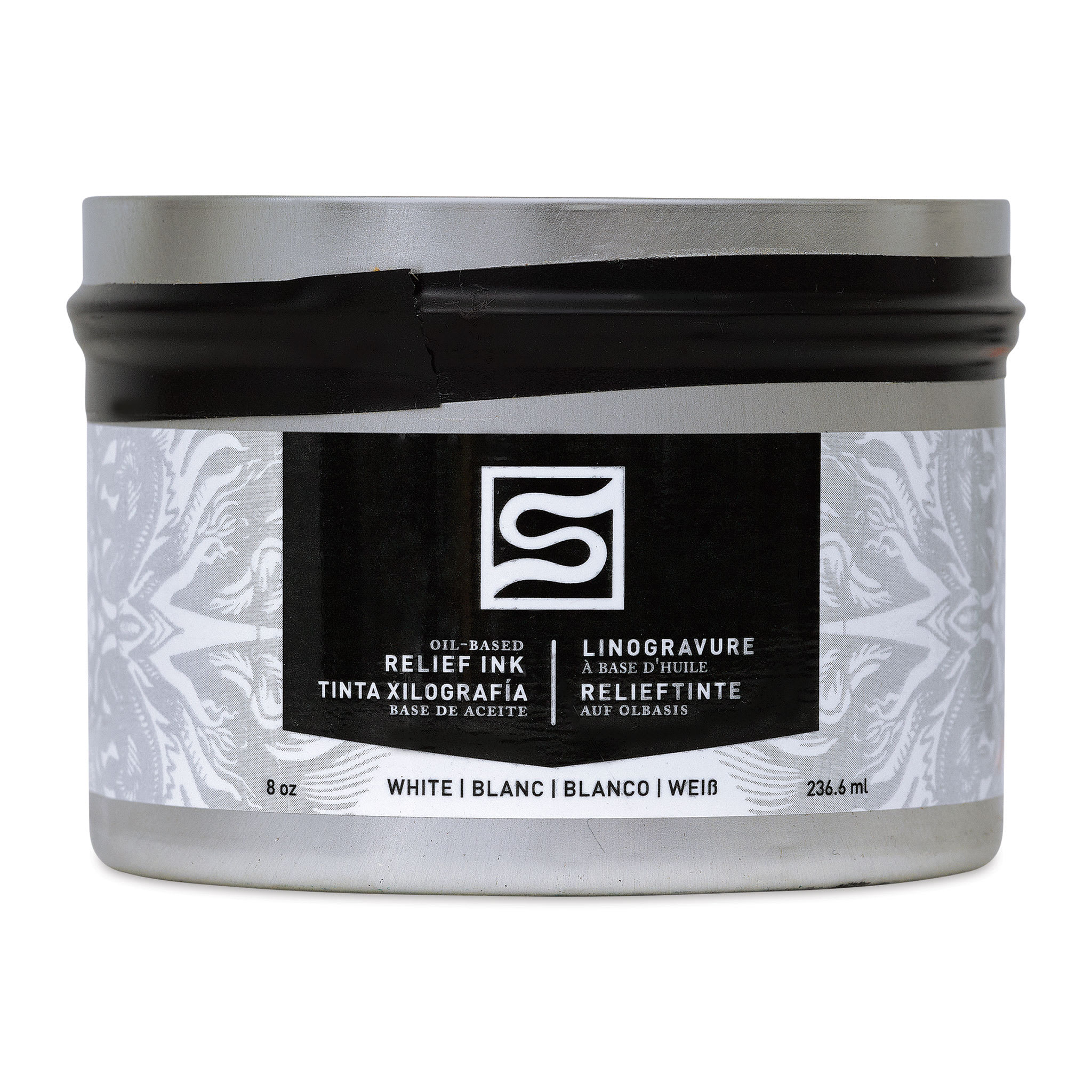 Speedball Oil-Based Relief Ink - White, 8 oz