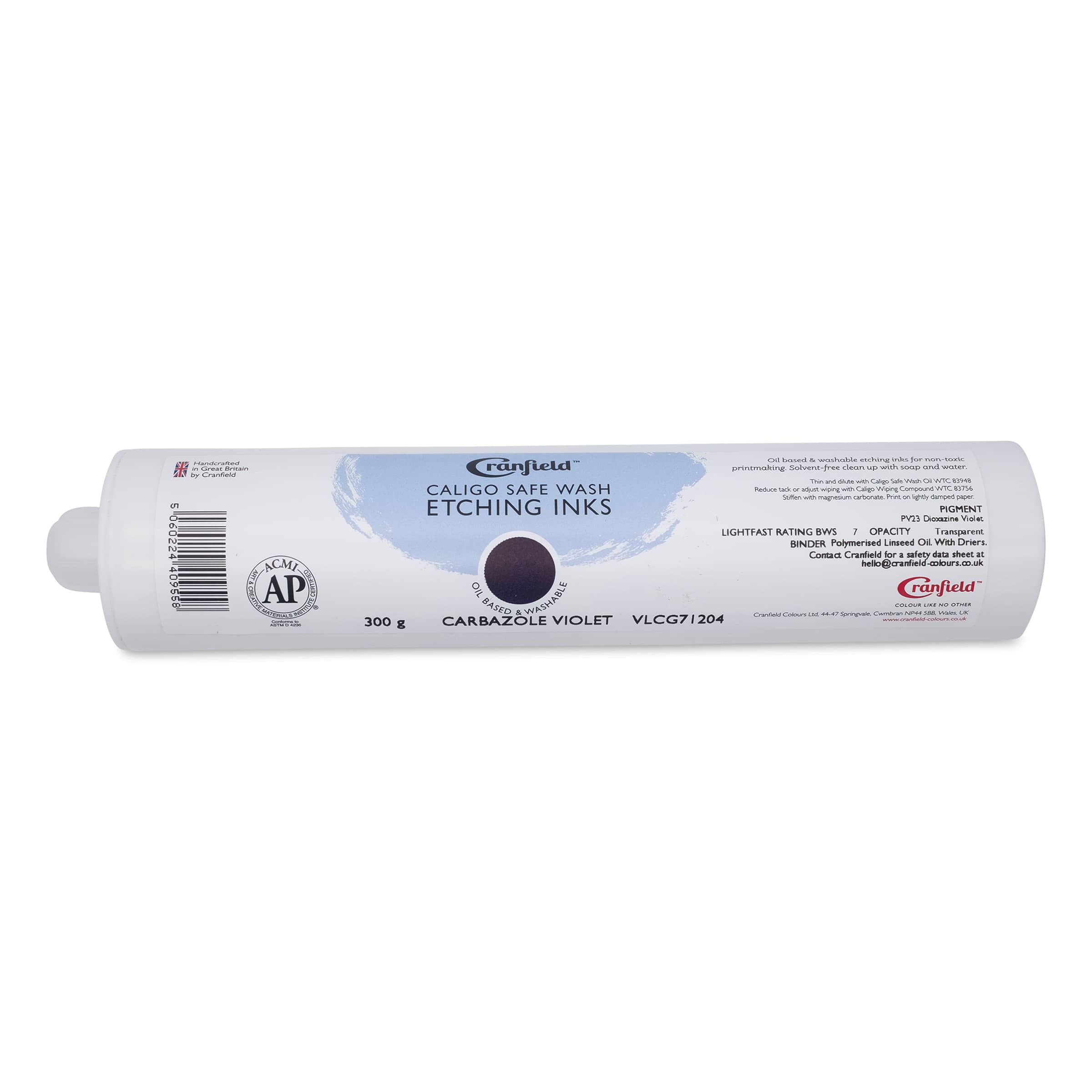 Cranfield Caligo Safe Wash Etching Ink Cartridge - Carbazole Violet, 300 g