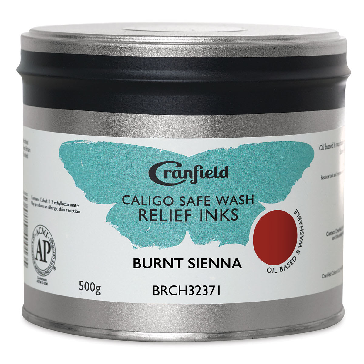 Cranfield Caligo Safe Wash Relief Ink - Burnt Sienna Hue, 500 g