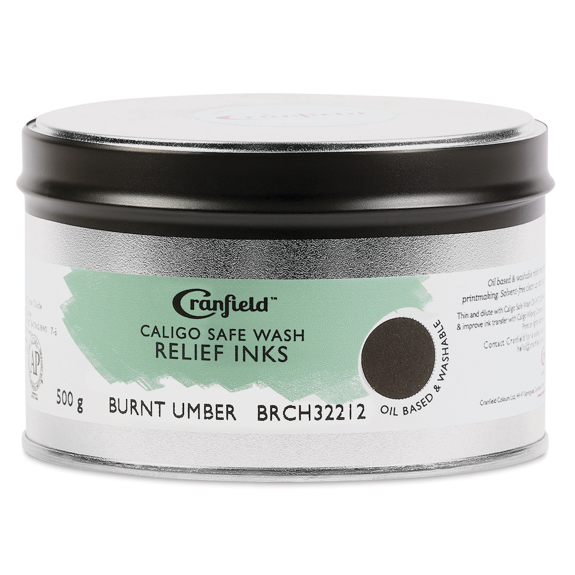 Cranfield Caligo Safe Wash Relief Ink - Burnt Umber, 500 g