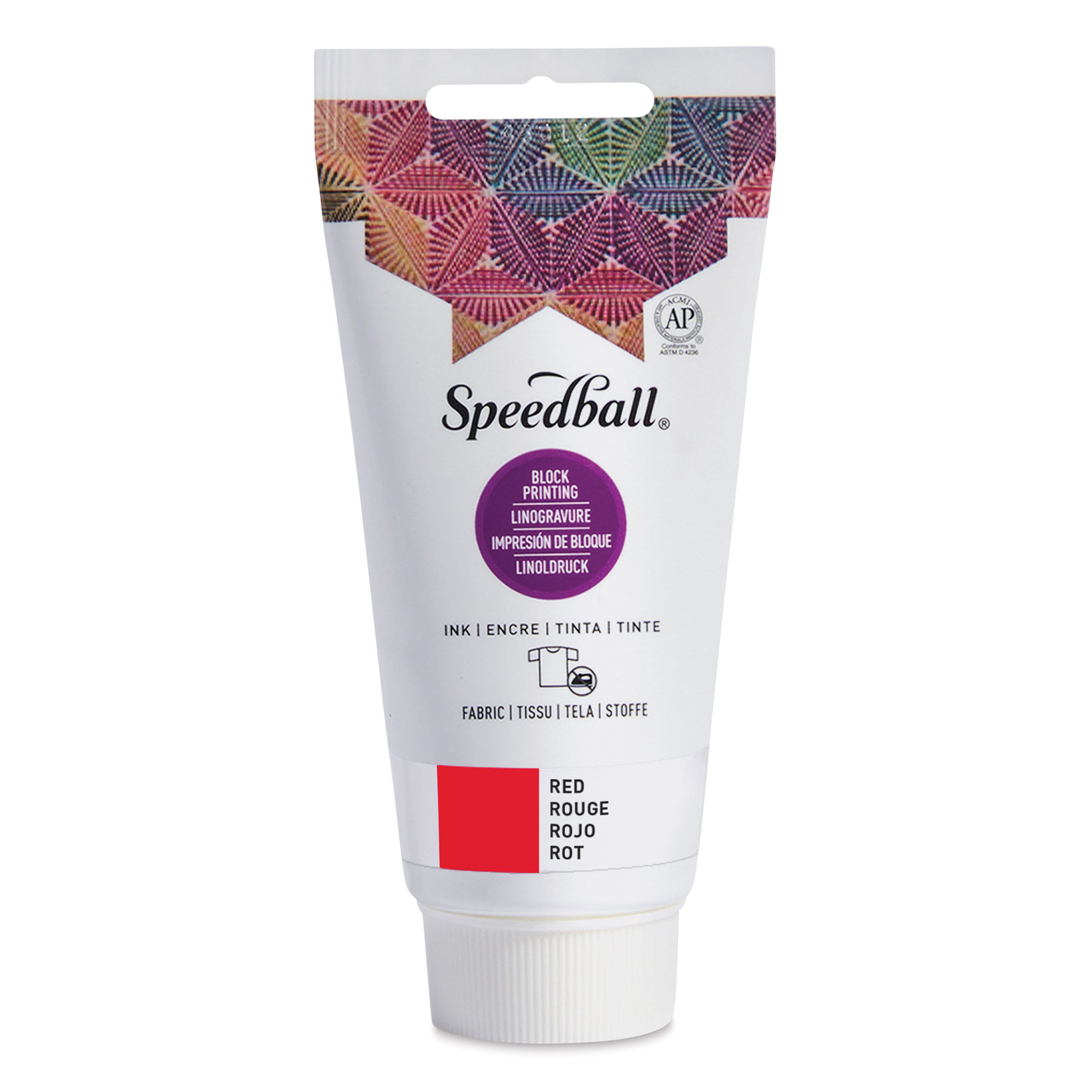 Speedball Fabric and Paper Block Printing Ink - Red, 2.5 oz