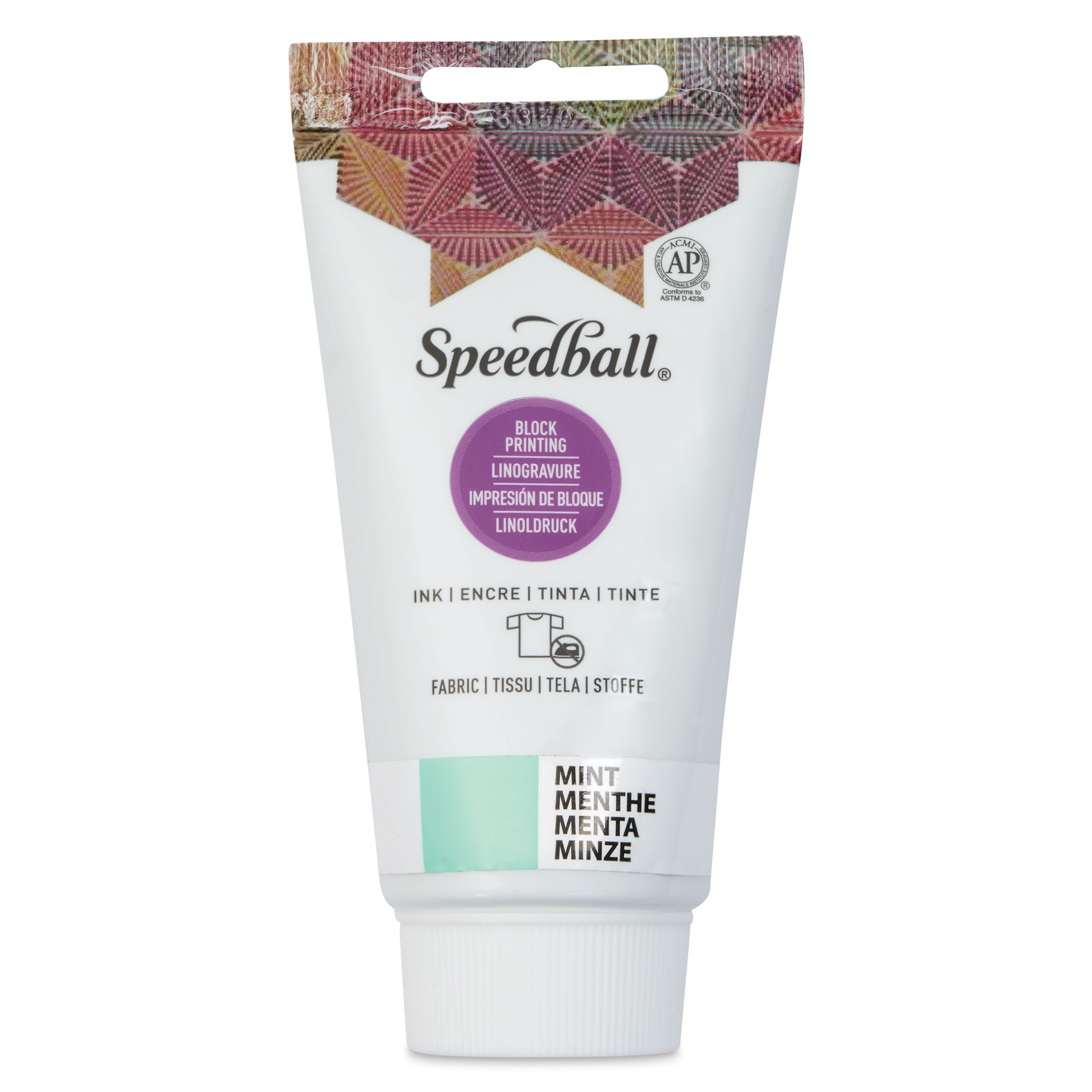 Speedball Fabric and Paper Block Printing Ink - Mint, 2.5 oz