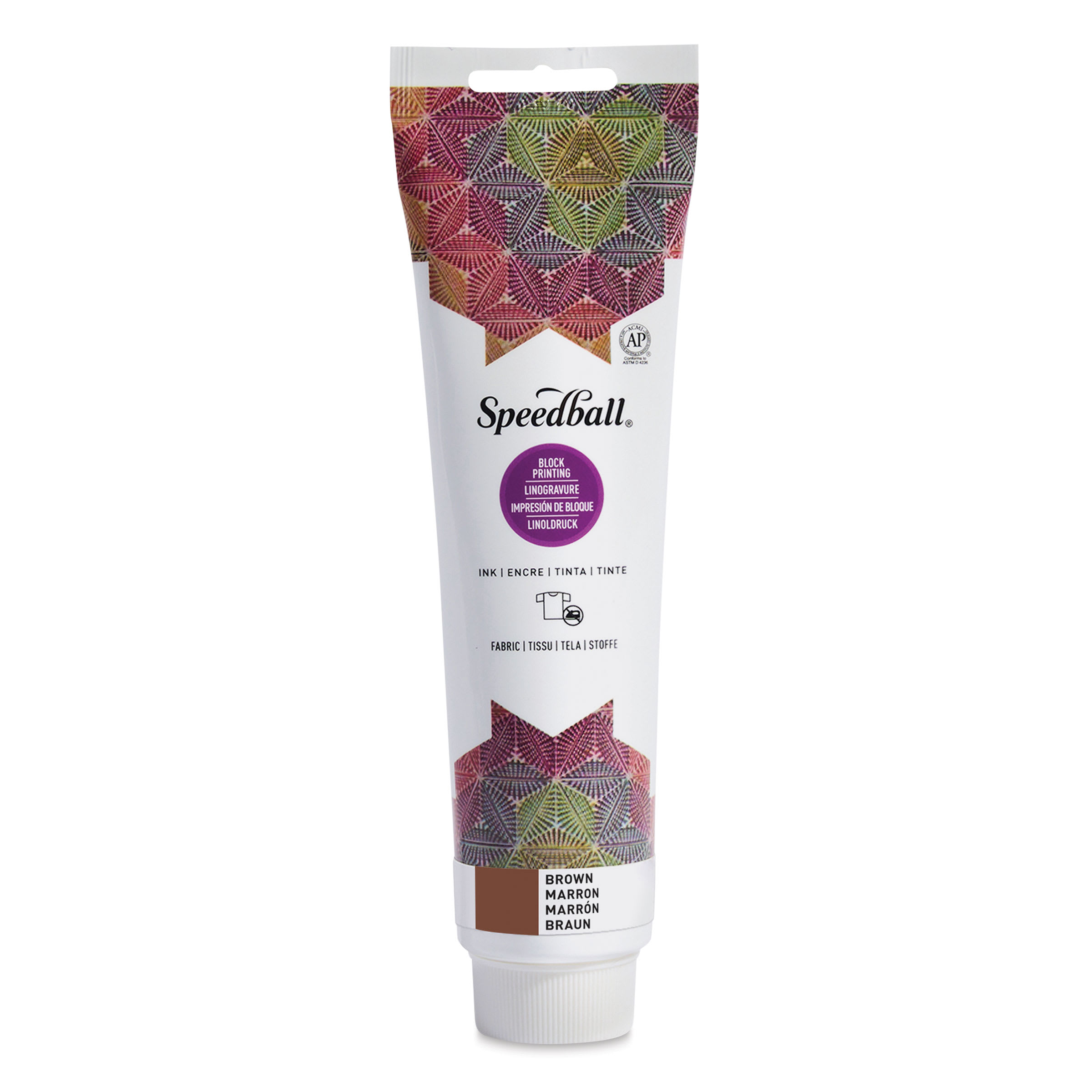Speedball Fabric and Paper Block Printing Ink - Brown, 5 oz