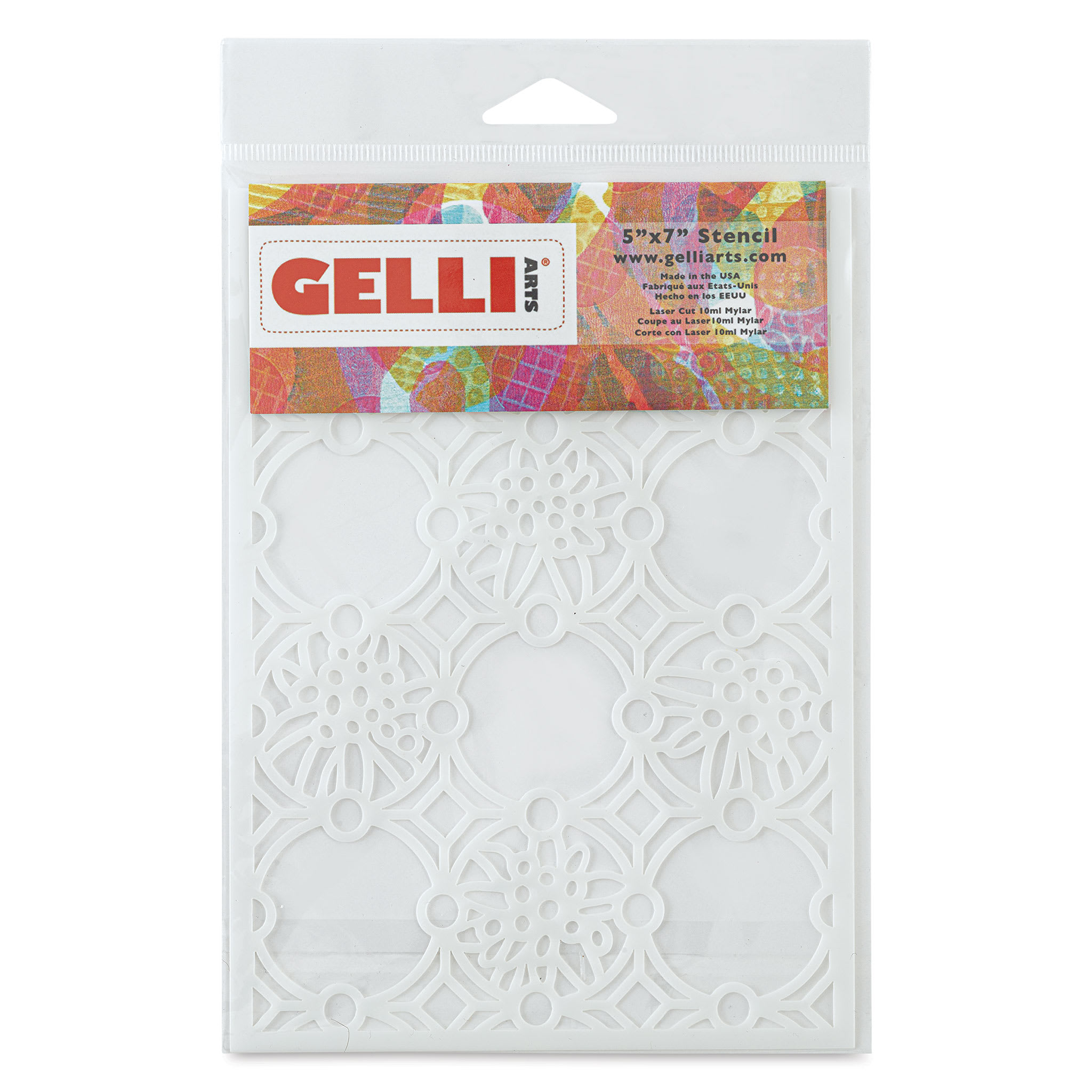 Gelli Arts Stencil - Edelweiss, 5" x 7"