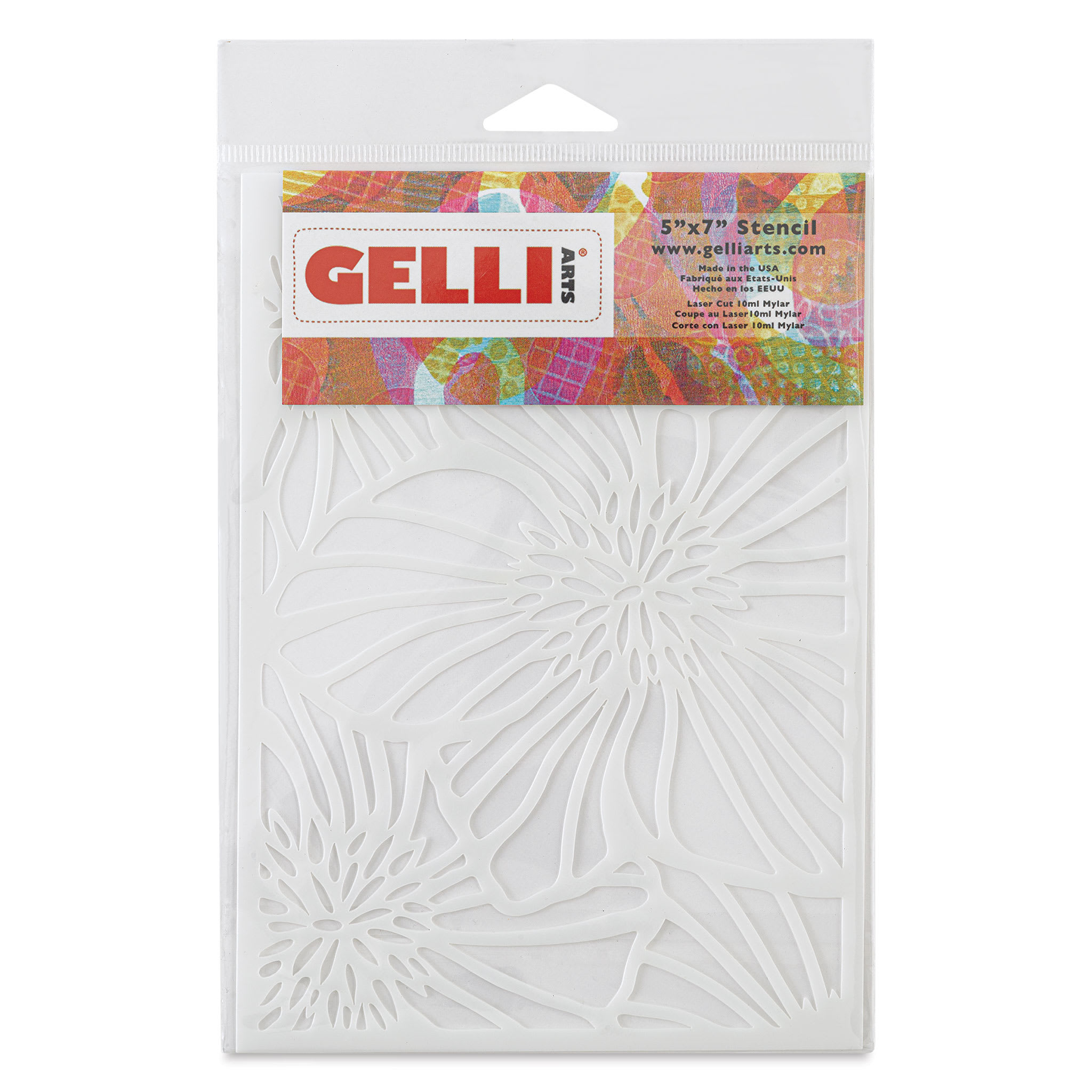 Gelli Arts Stencil - Hellebore, 5" x 7"