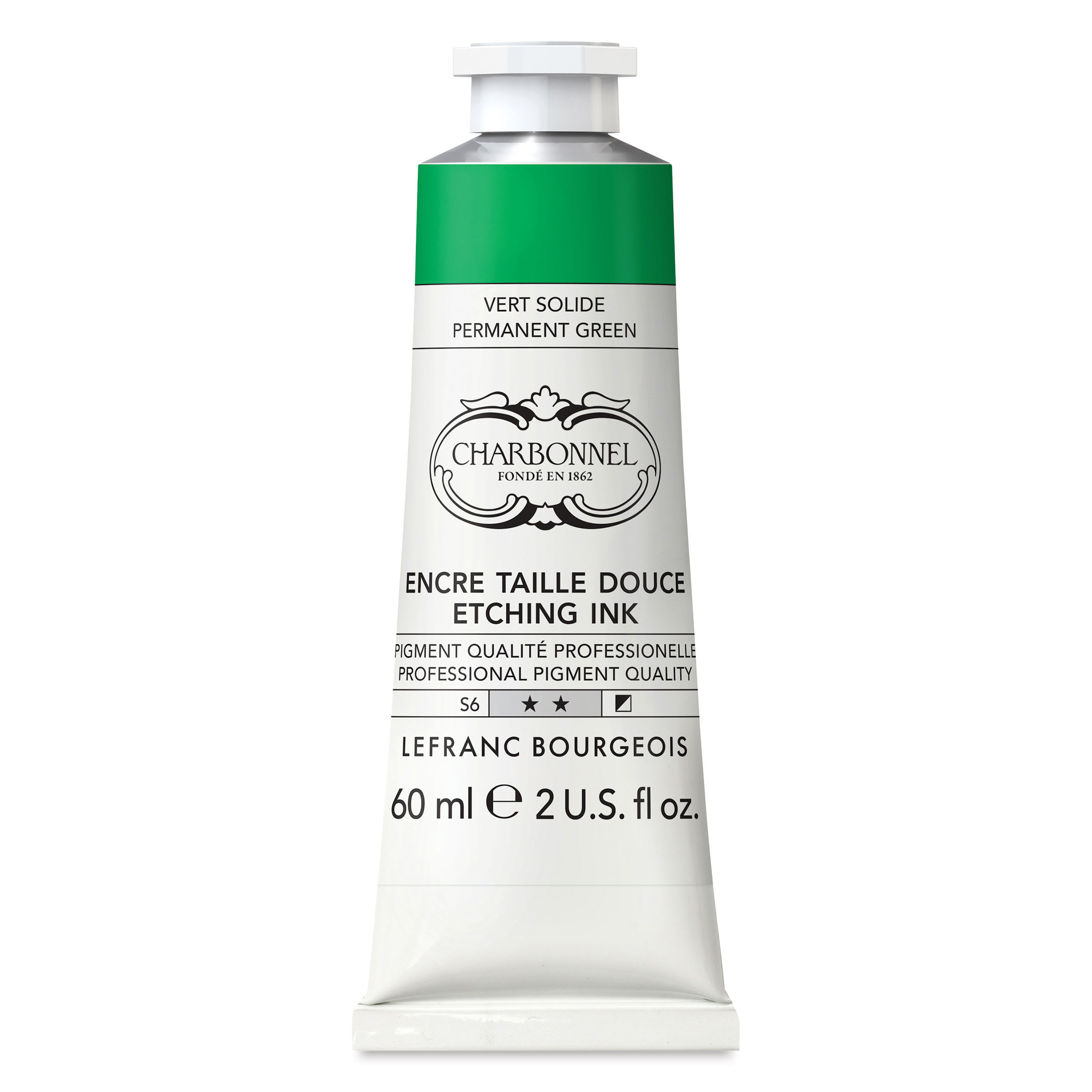 Charbonnel Etching Ink - Permanent Green, 60 ml