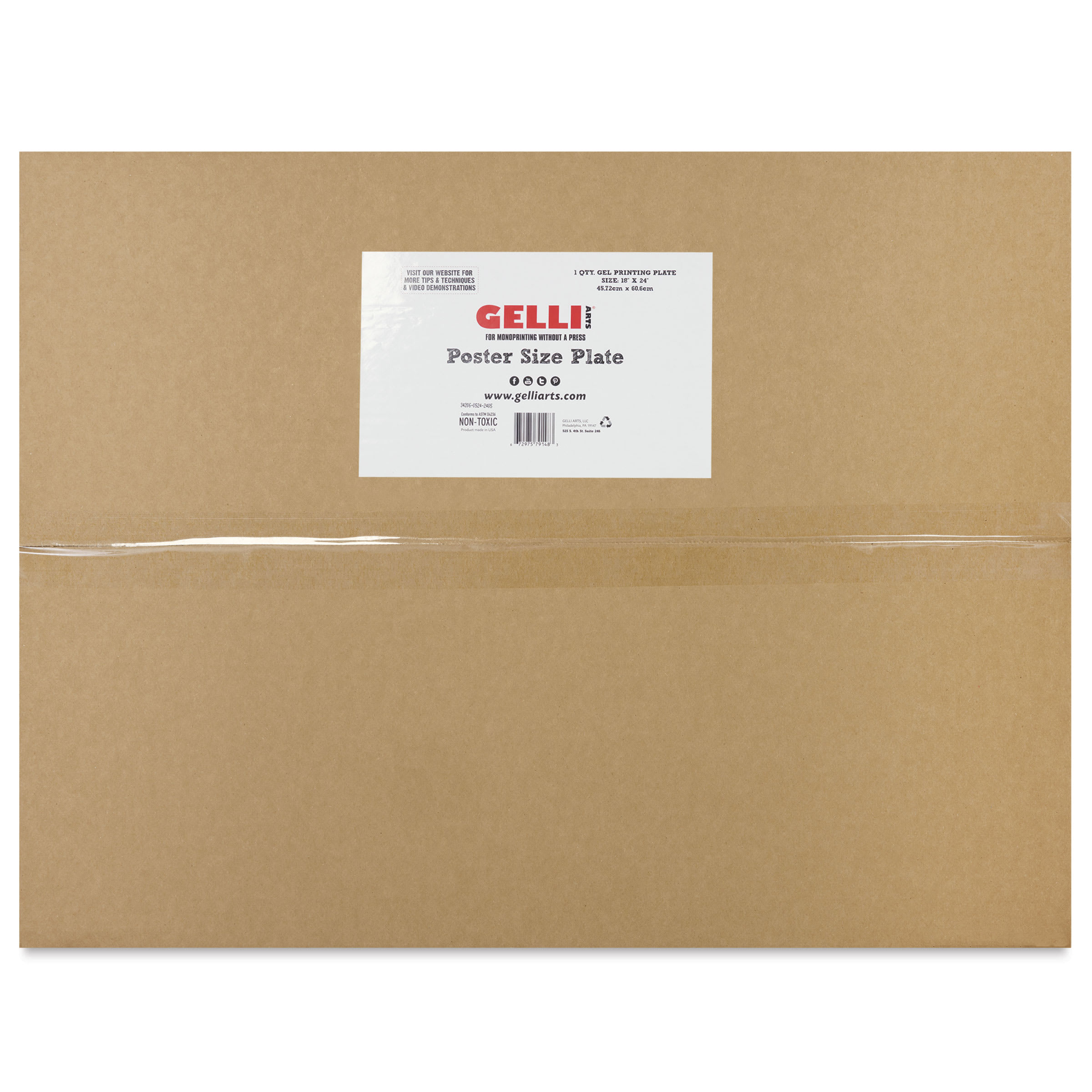 Gelli Arts Gel Printing Plate - 18" x 24" x 3/8", Rectangle