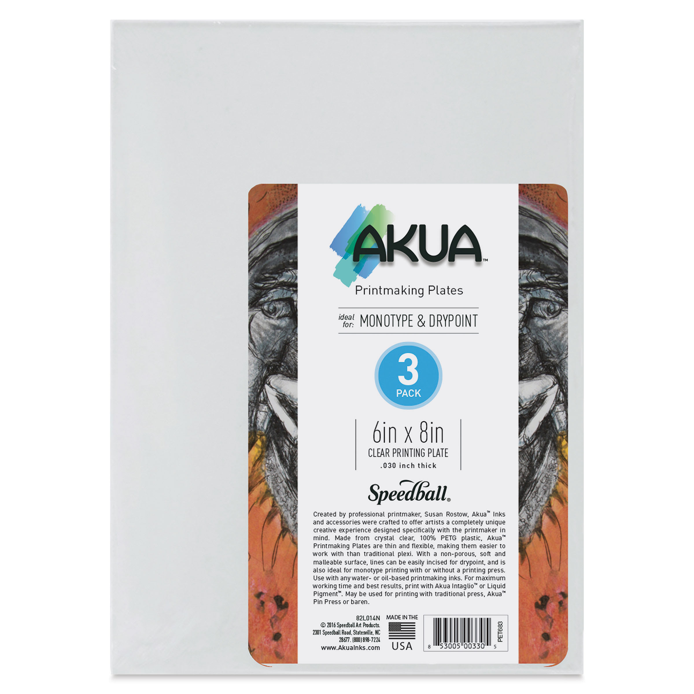 Art PET683 6 in. x 8 in. Printmaking Plates, 3-Pack