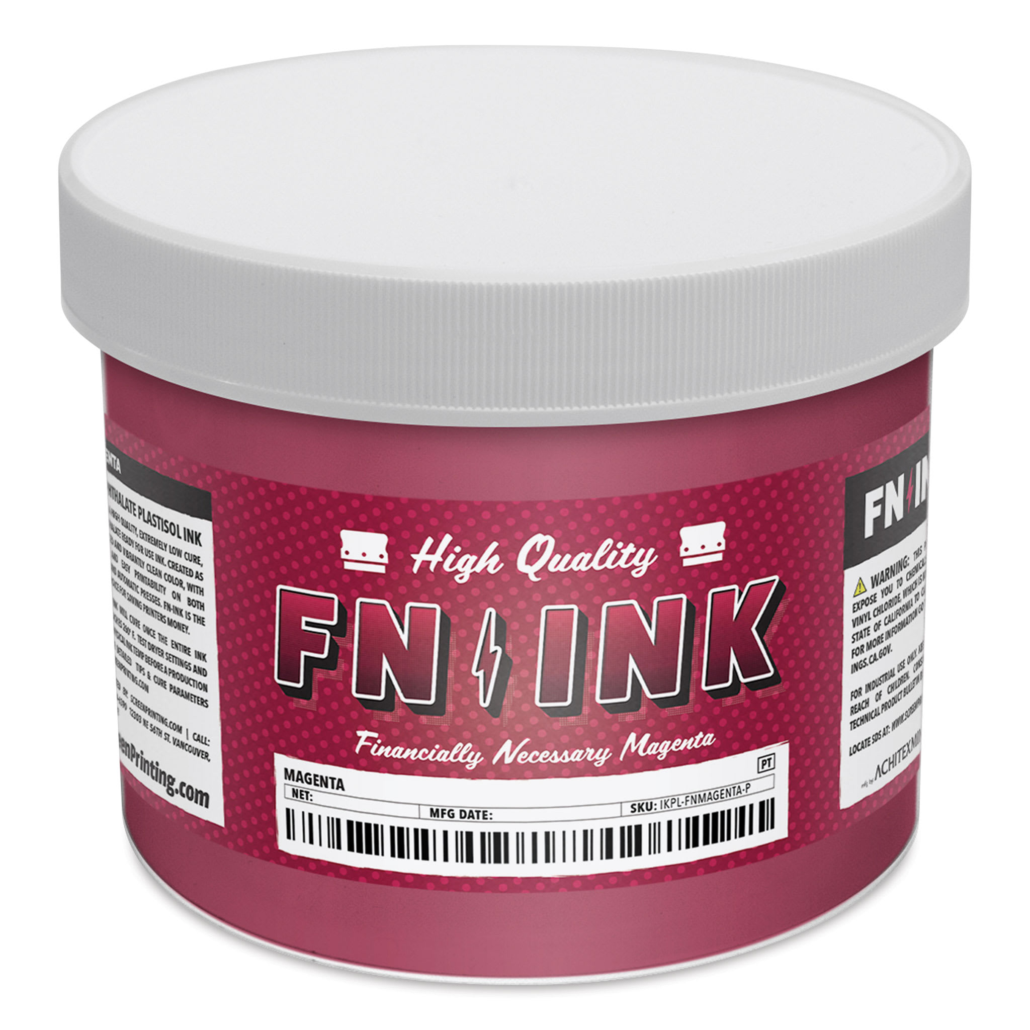 FN Ink Plastisol Screen Printing Ink - Magenta, Quart