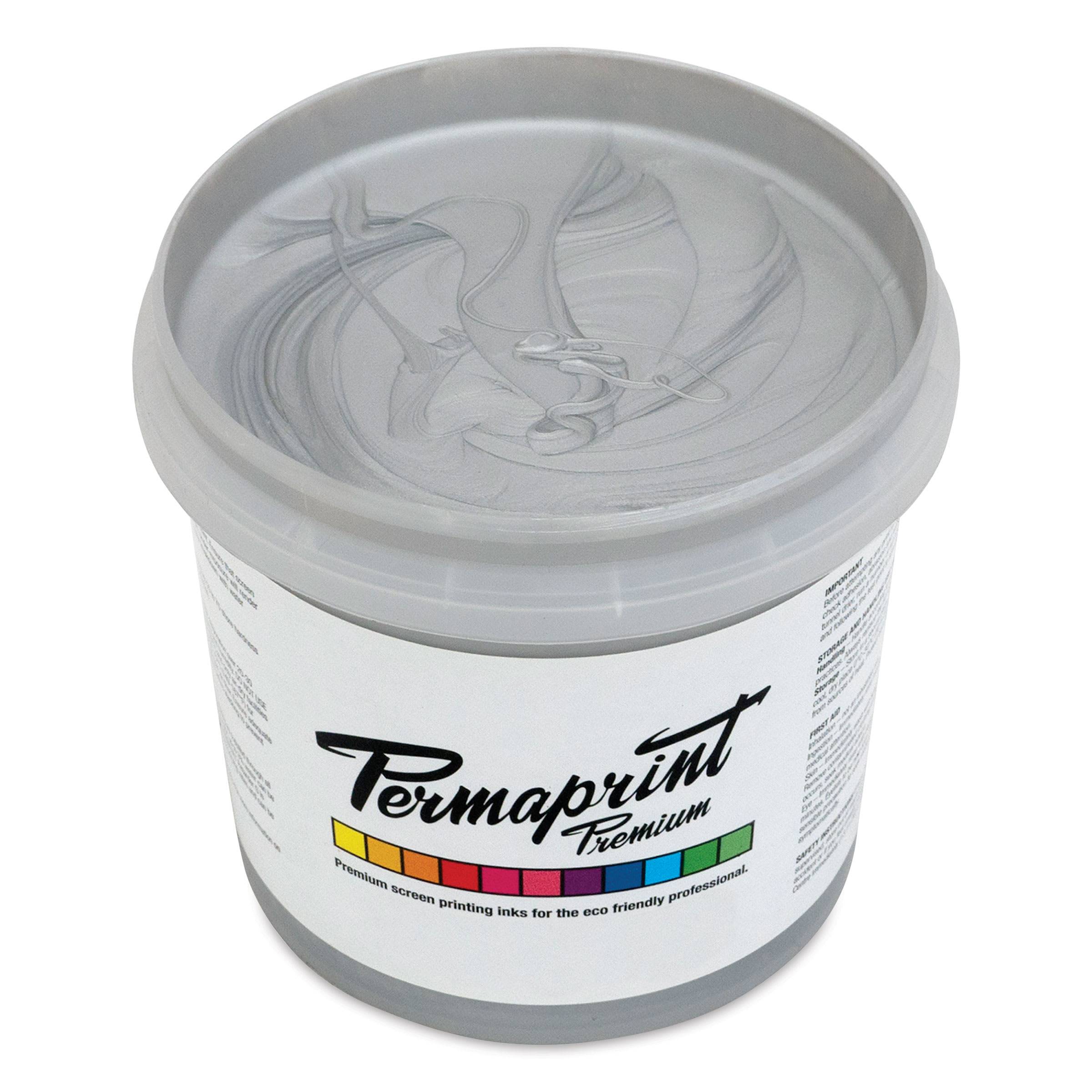 Permaprint Premium Screen Ink - Pearl Silver, 1 L