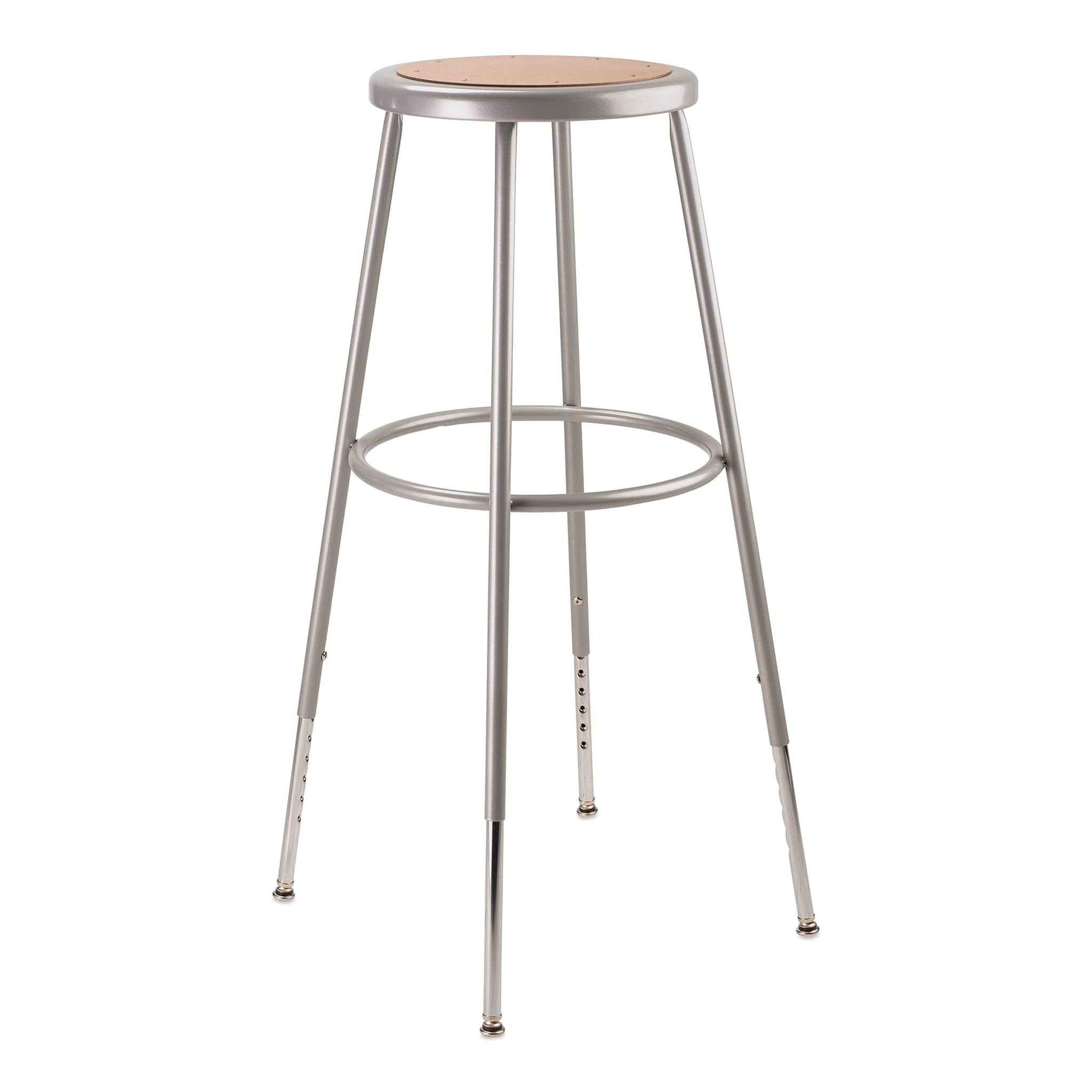 National Public Seating Corp. Adjustable Stool - 31" to 39", Gray, Without Backrest
