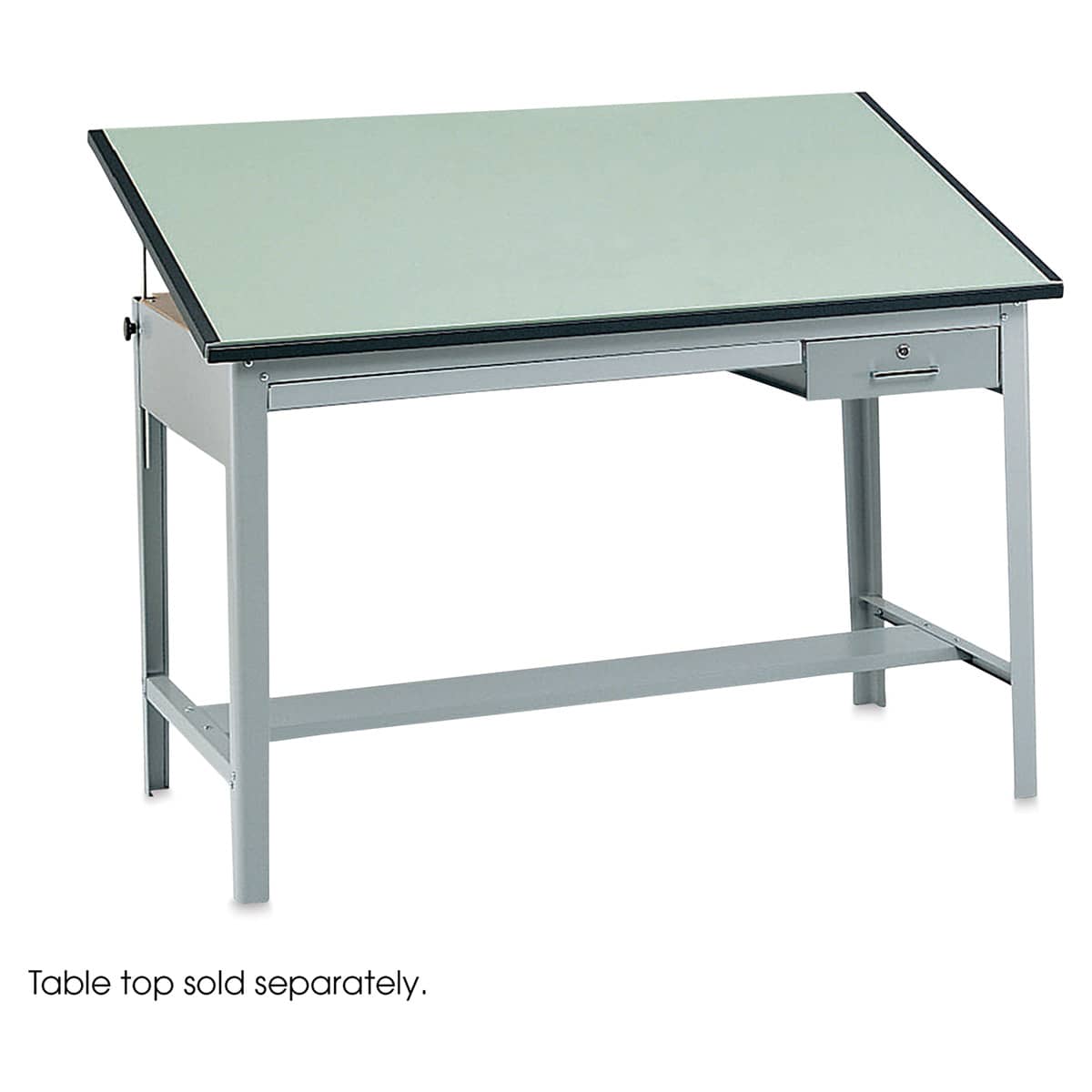 Precision Four-Post Drafting Table Base, 56.5w X 30.5d X 35.5h, Gray