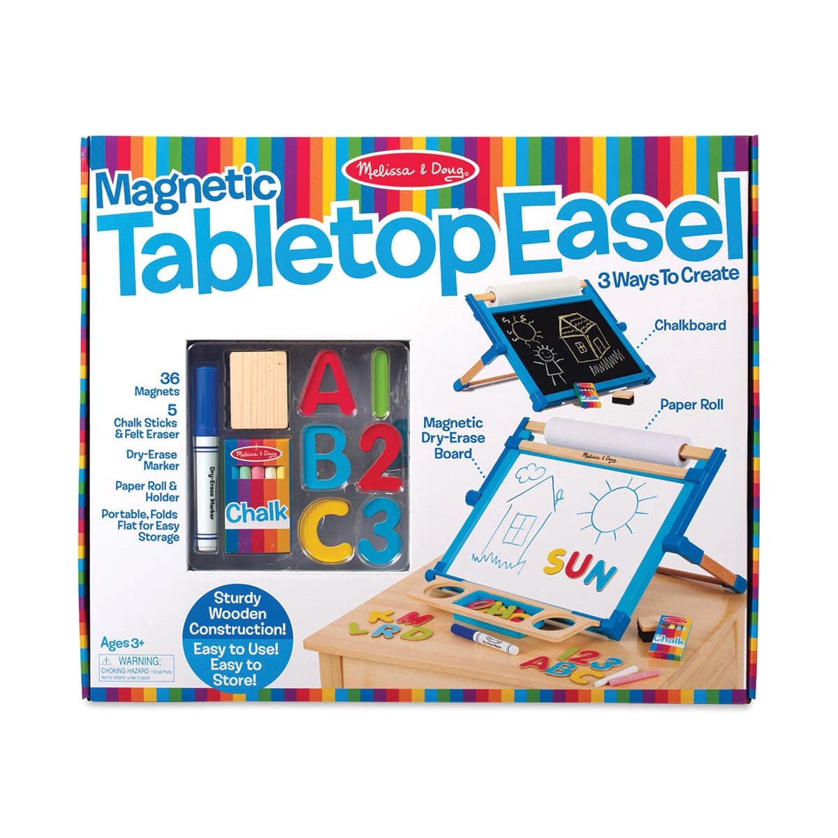 Melissa & Doug Double-Sided Magnetic Tabletop Easel(3x$31.68)