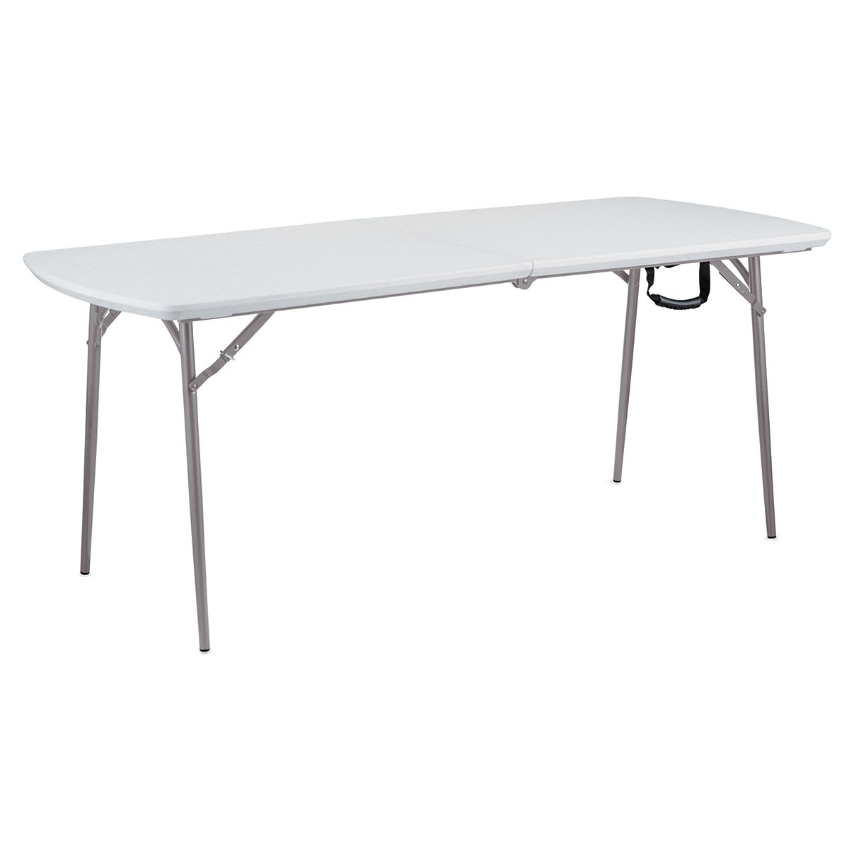 National Public Seating NPS Heavy Duty Fold-in-Half Table, 30 x 72, Speckled Gray (BMFIH30721), Grey, Plastic | Quill