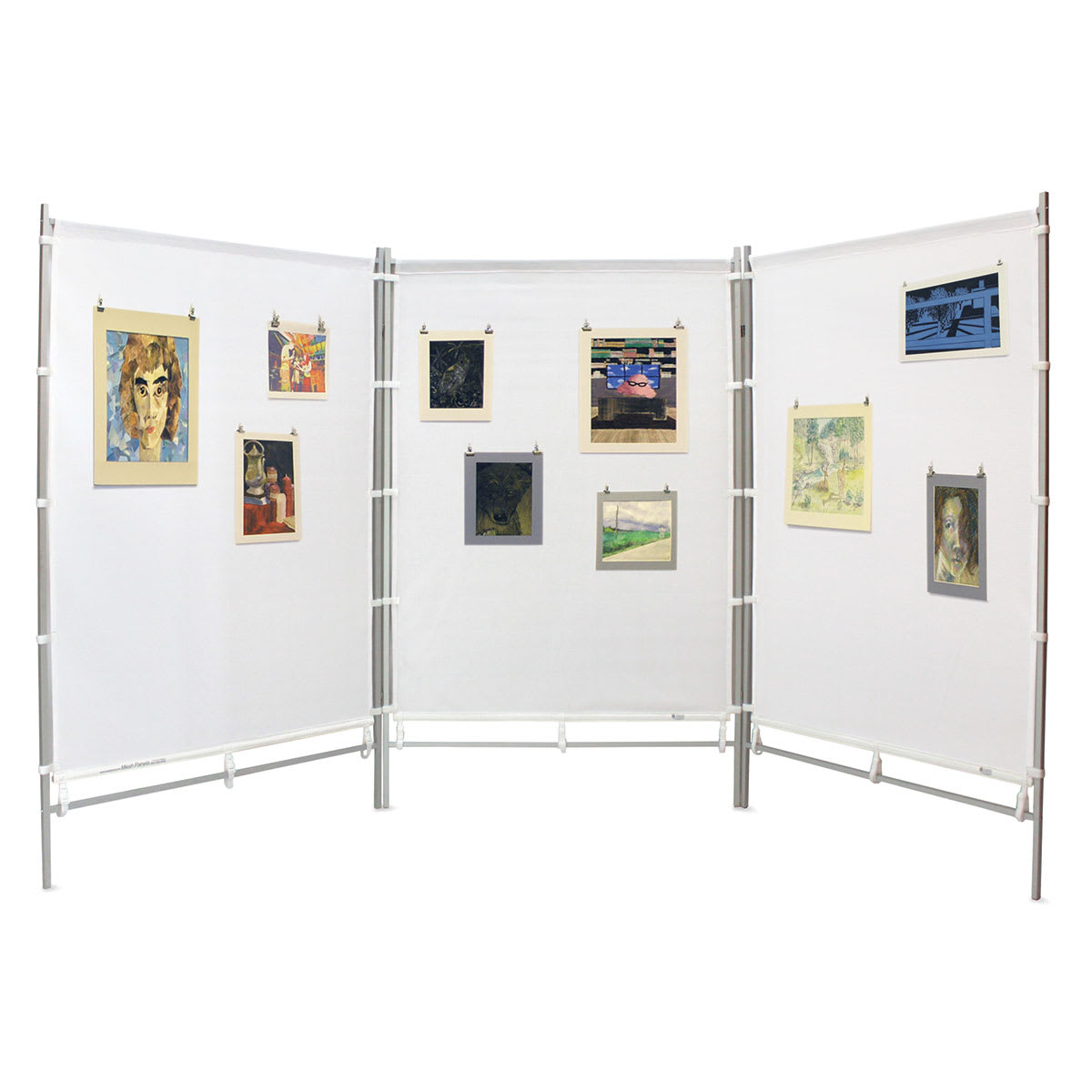 Flourish FlexFrame MeshPanels Aluminum Display Wall - 5 ft, 3 Panel