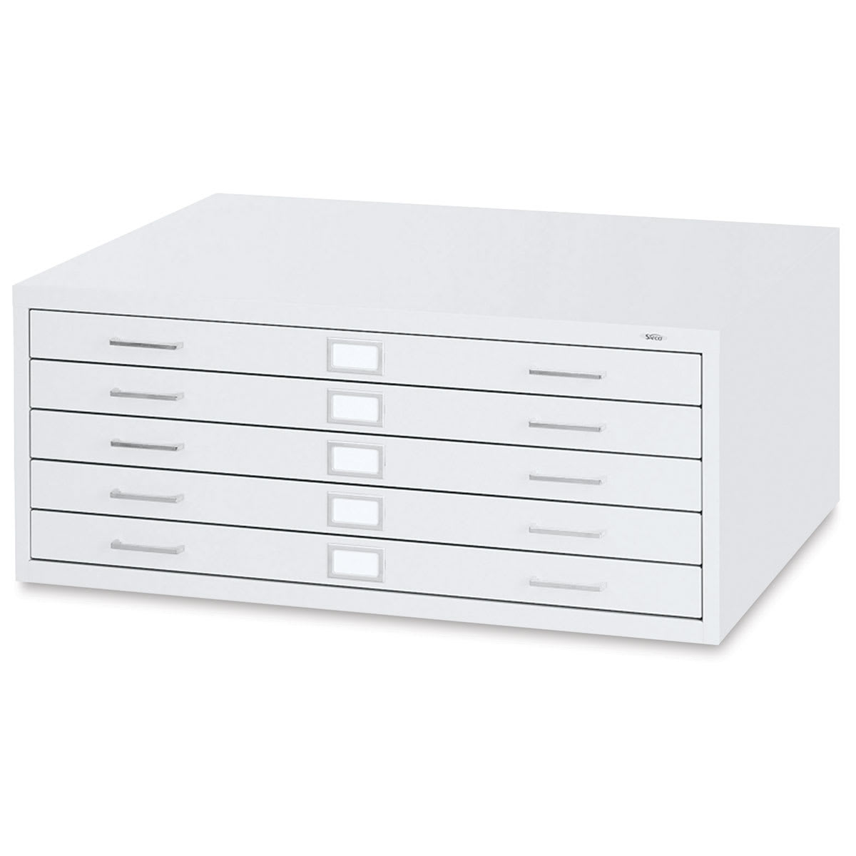 Safco 5-Drawer Steel File - White, Flat File Unit, Medium