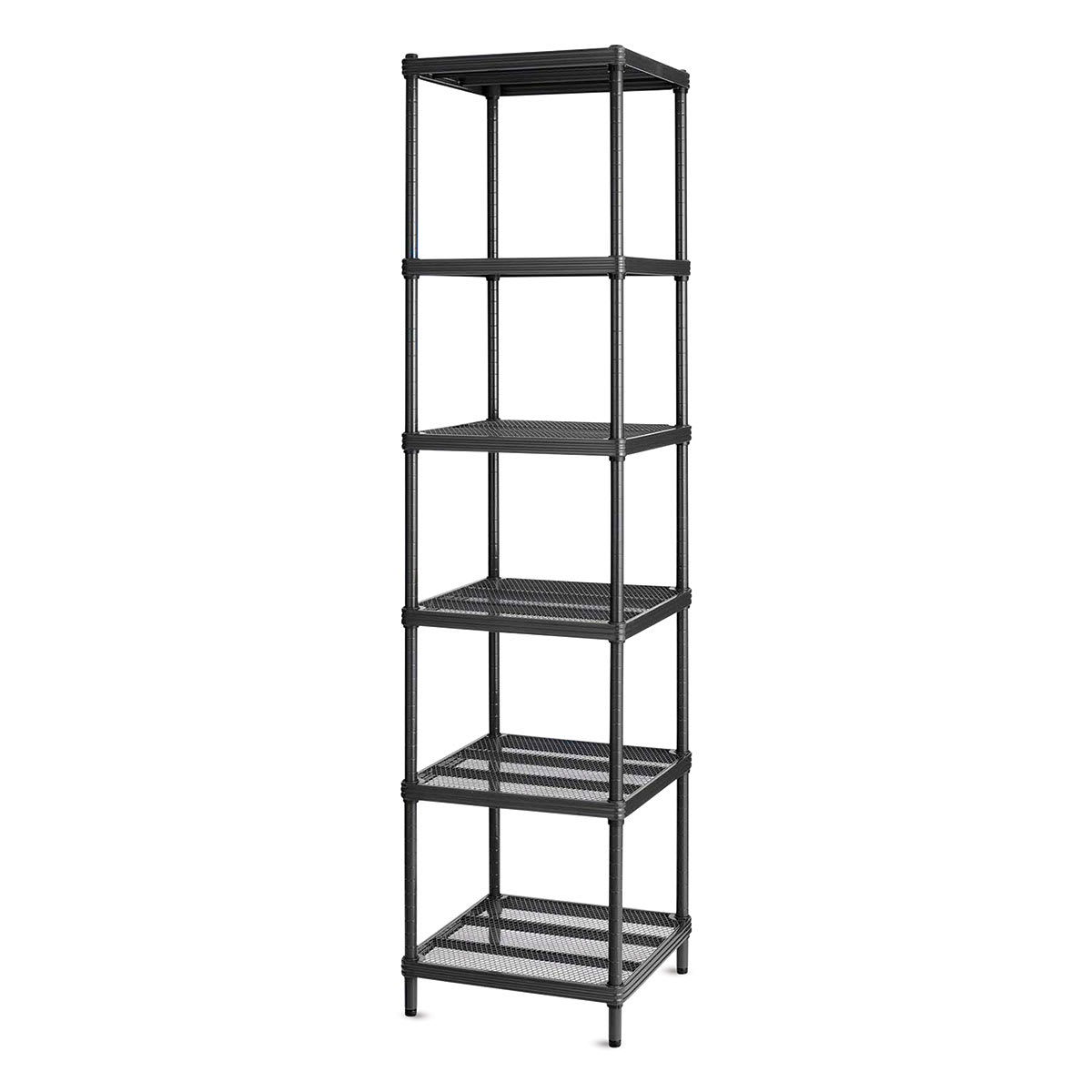 Design Ideas MeshWorks Shelving Units - Black, Narrow, 6-Tier