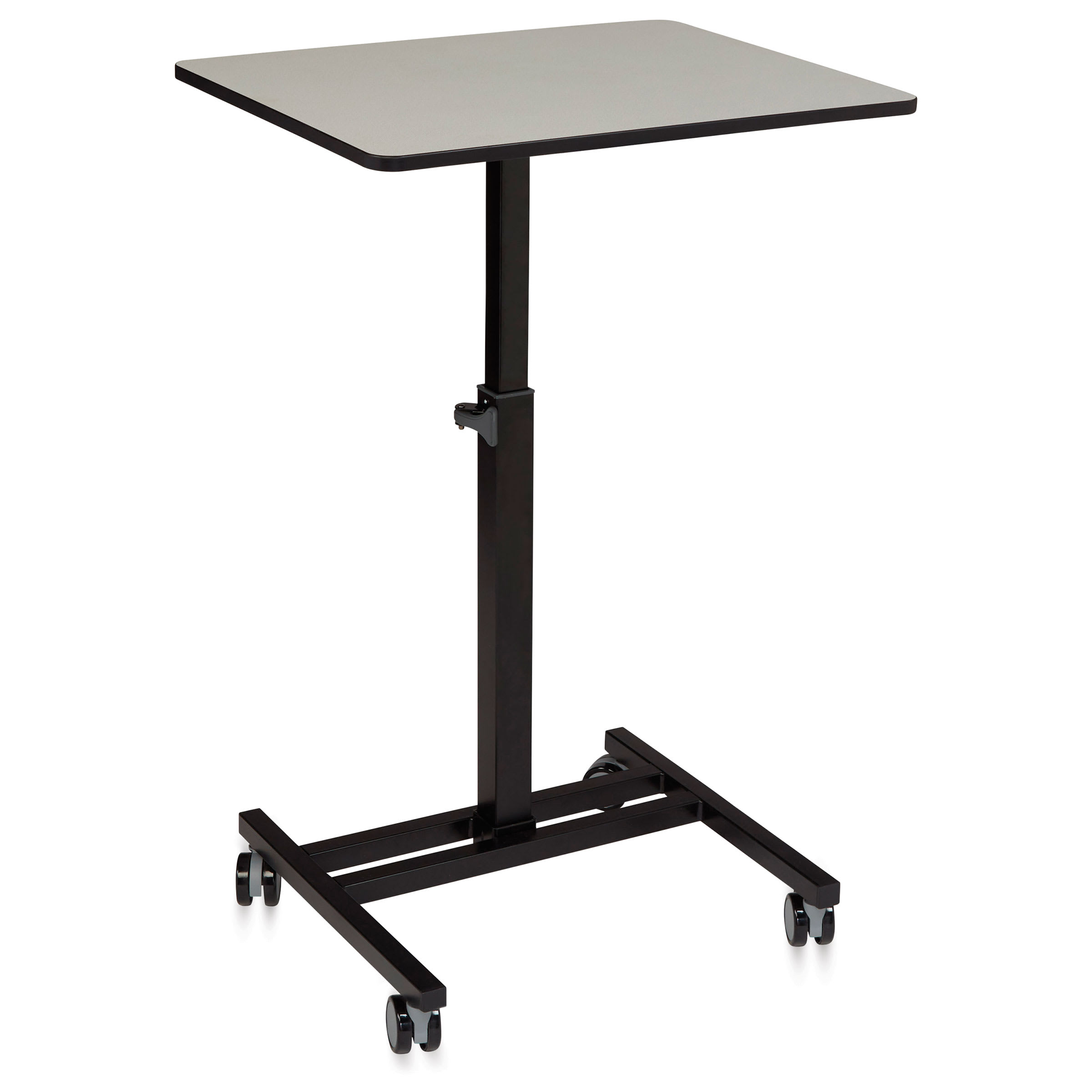 Oklahoma Sound National Public Seating Sit & Stand Desk Series, 28-45H Adjustable, Gray Nebula/Black (EDTC), Grey/Black | Quill