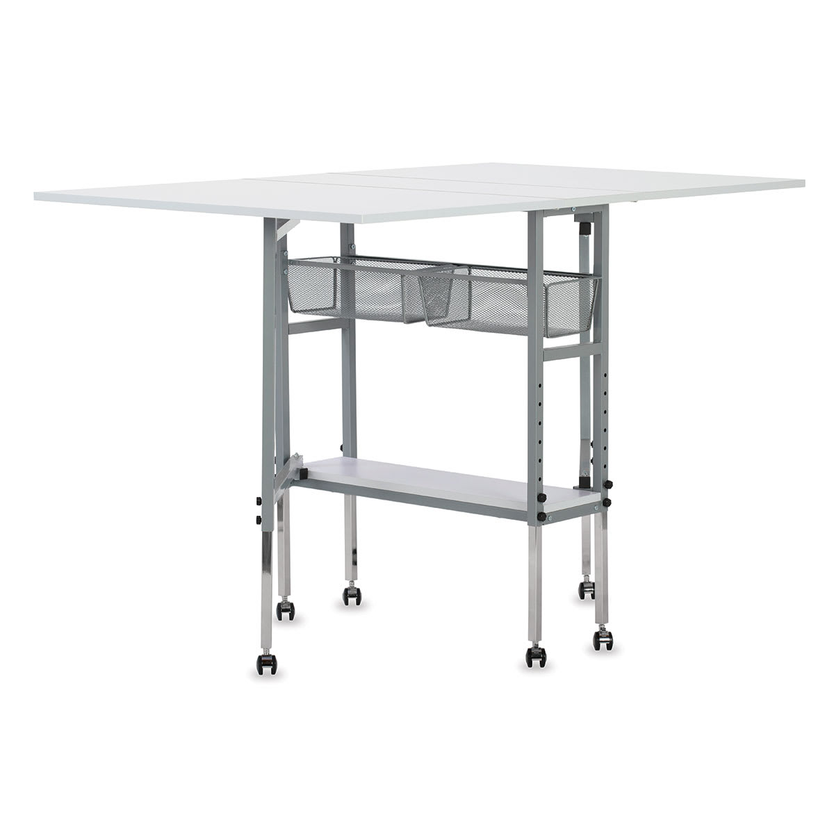 Studio Designs Sew Ready Hobby and Craft Table in Silver and White (13374) | Quill
