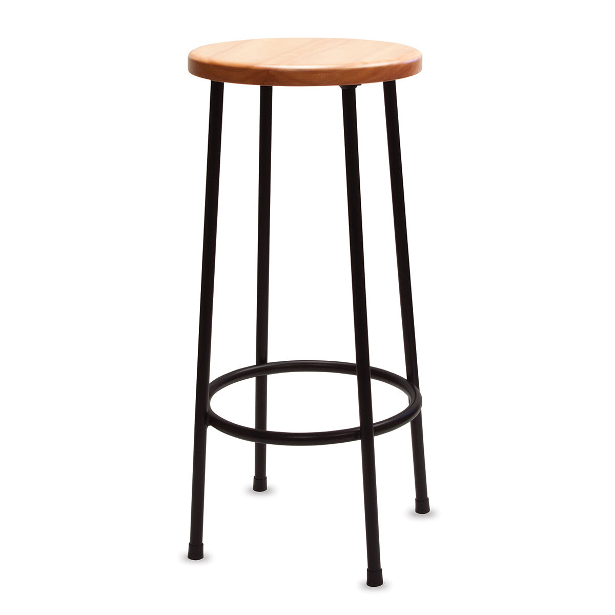 Jack Richeson 30" Round Top Steel & Lyptus Wood Stool By Jack Richeson & Co in Black