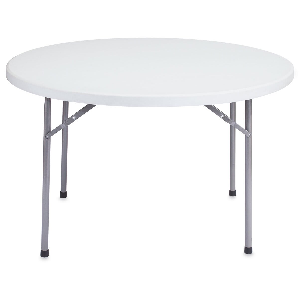 National Public Seating NPS 60 Dia. Folding Table, White (BT60R1), Plastic | Quill
