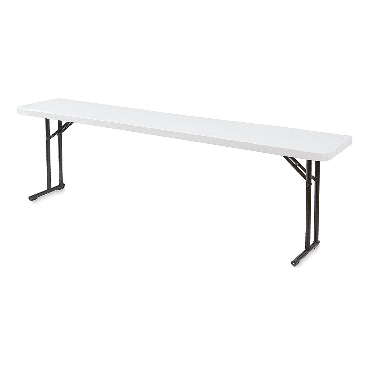 National Public Seating NPS Heavy Duty Seminar Folding Table, 18 x 96, Speckled Gray (BT1896), Grey, Plastic | Quill