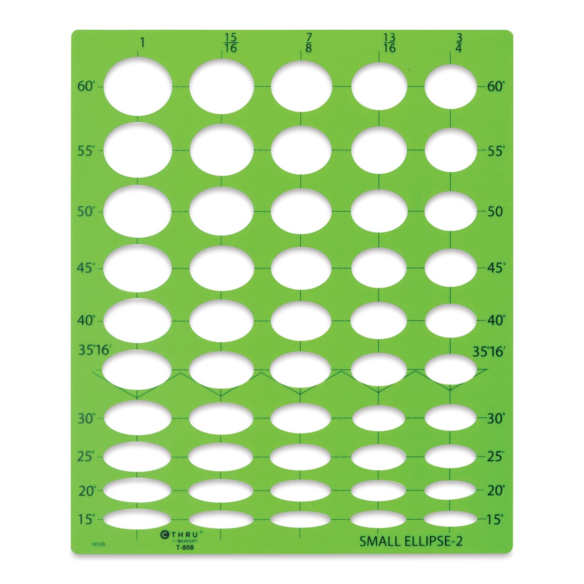Templates, Small Ellipse Template No 2