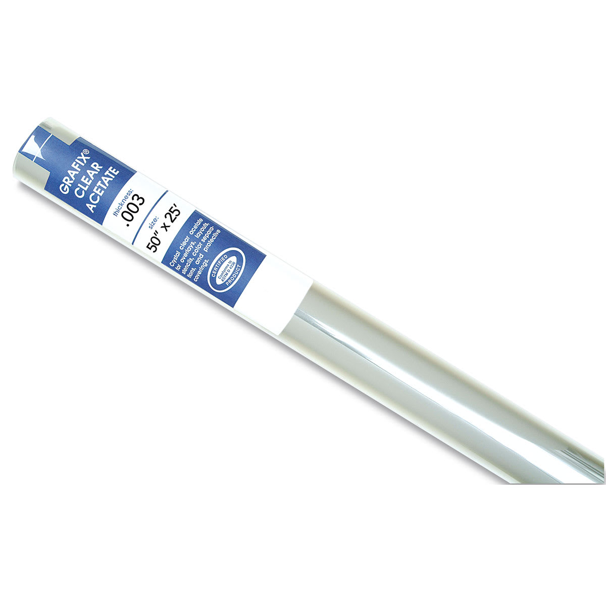 Grafix Clear Acetate - 50" x 25 ft x .003", Roll