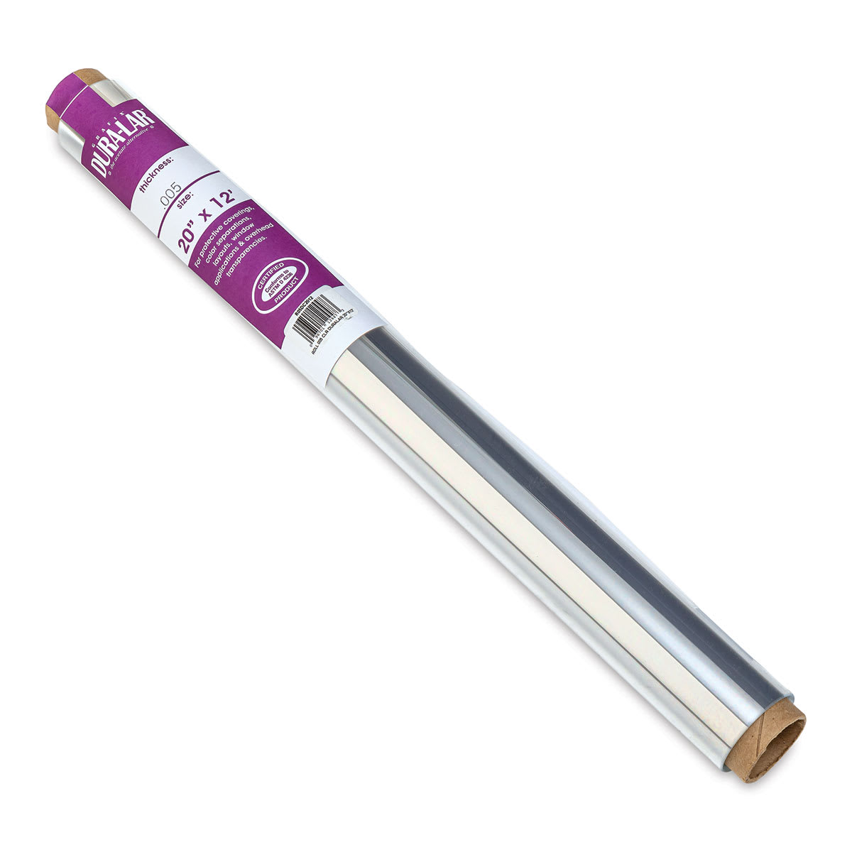 Grafix Dura-Lar Clear Acetate Alternative - 20" x 12 ft x .005", Overlay Roll