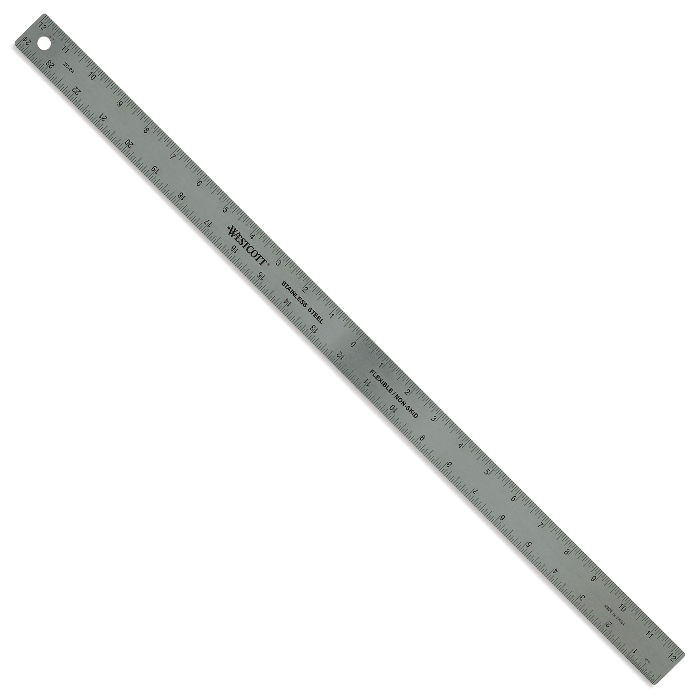 Rulers, 24" Zero Center Stainless Steel Ruler