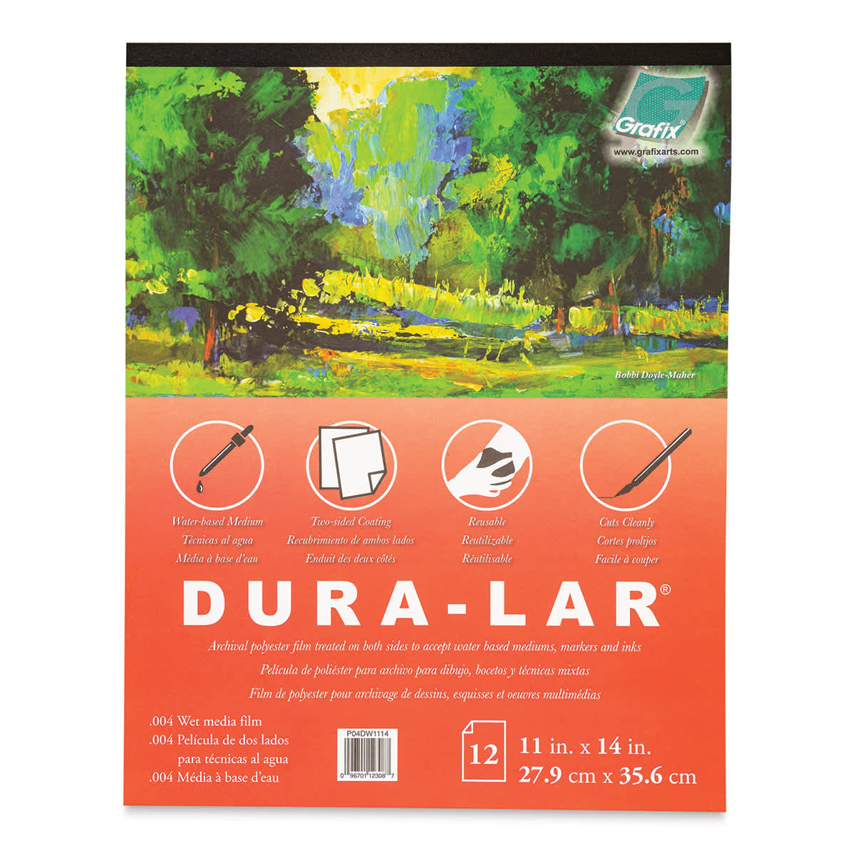Grafix Dura-Lar Acetate Alternative Wet Media Pads 11 In. X 14 In. Pad Of 12 (P04DW1114)