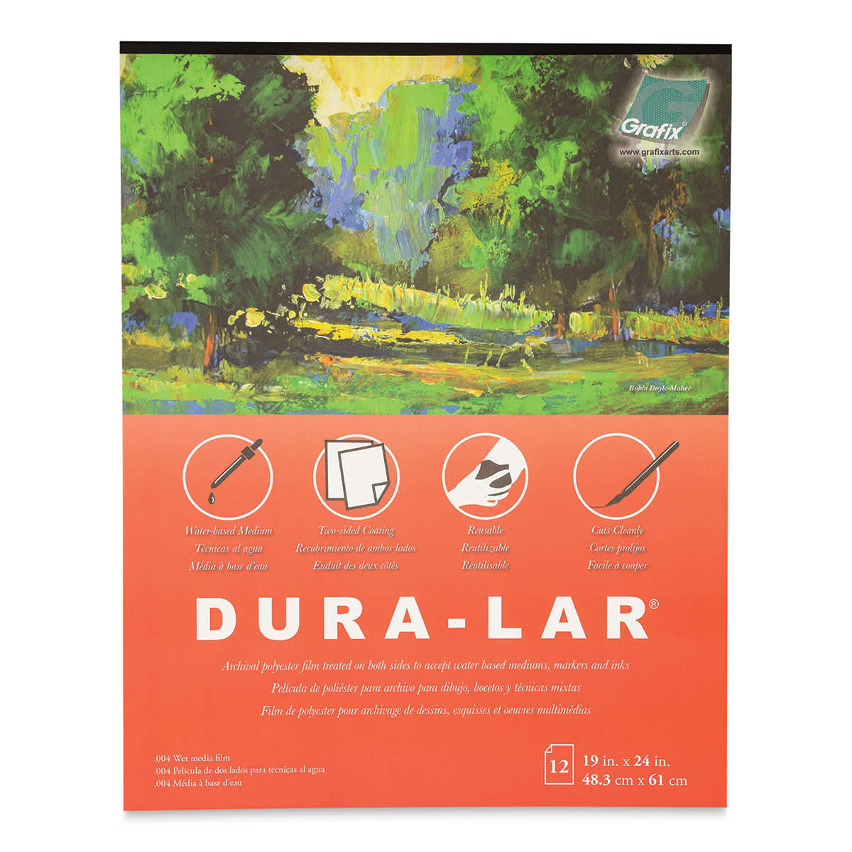 Grafix Dura-Lar Acetate Alternative Wet Media Pads 19 In. X 24 In. Pad Of 12