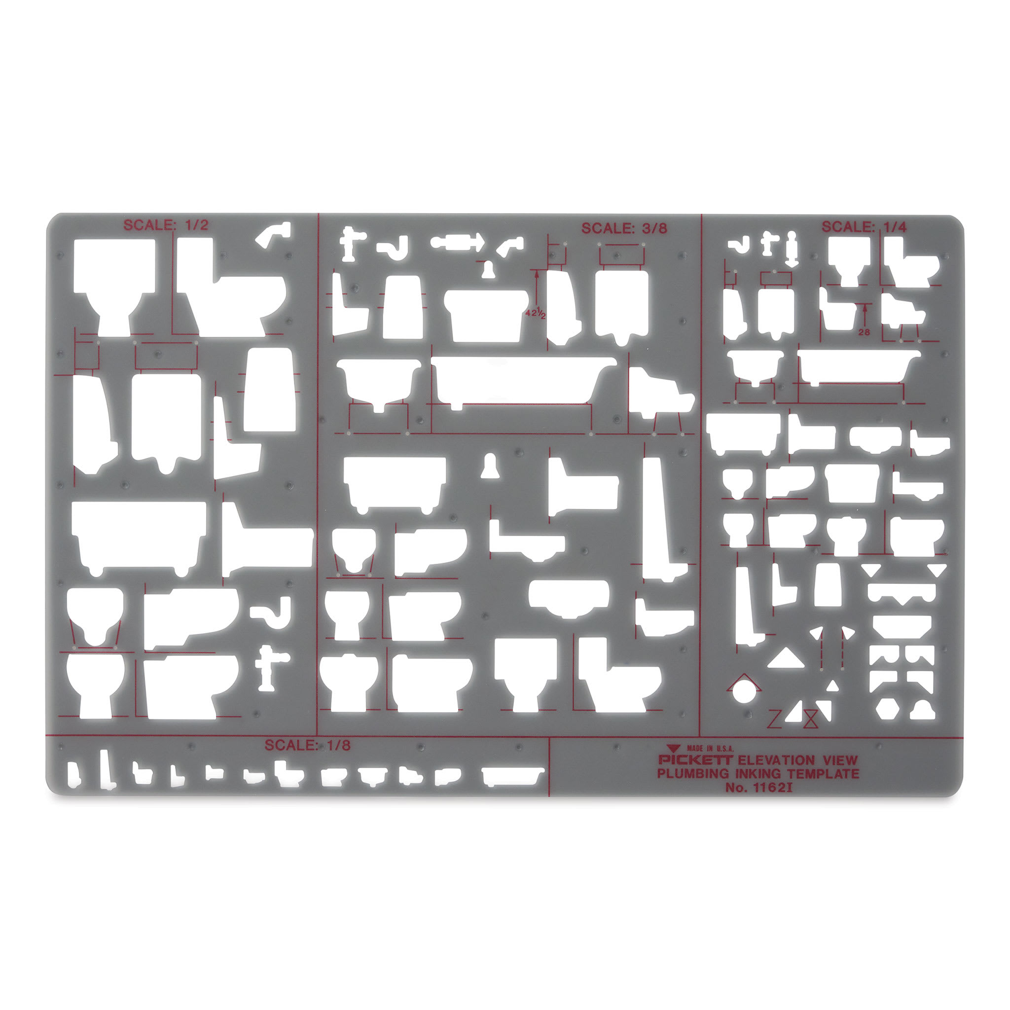 Pickett Plumbing Drafting Templates Elevation View 1/8 In. = 1 Ft.