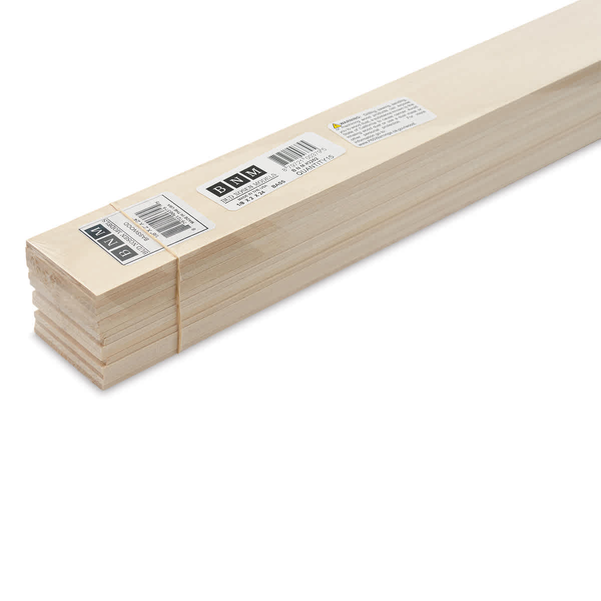 Bud Nosen Basswood Sheets - 1/8" x 2" x 24", 15 Sheets