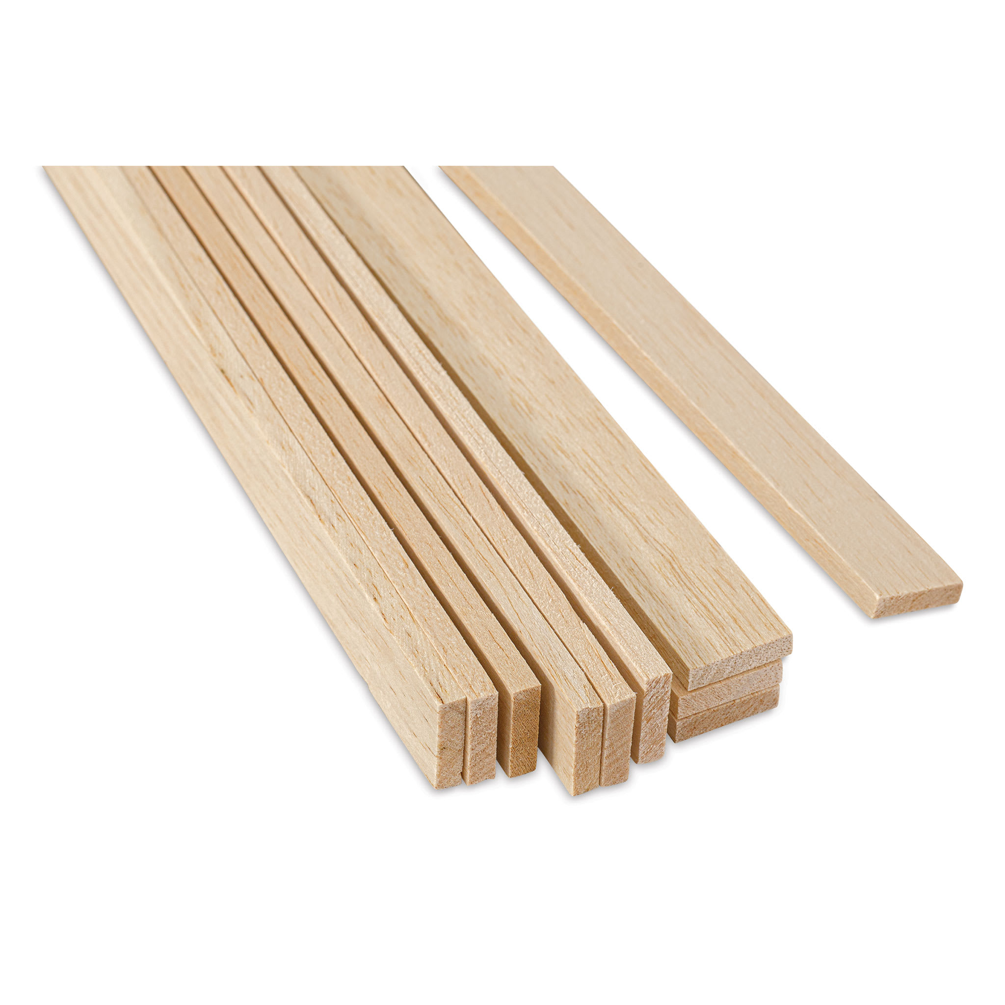Bud Nosen Balsa Wood Sticks - 1/4" x 1" x 36", Pkg of 10