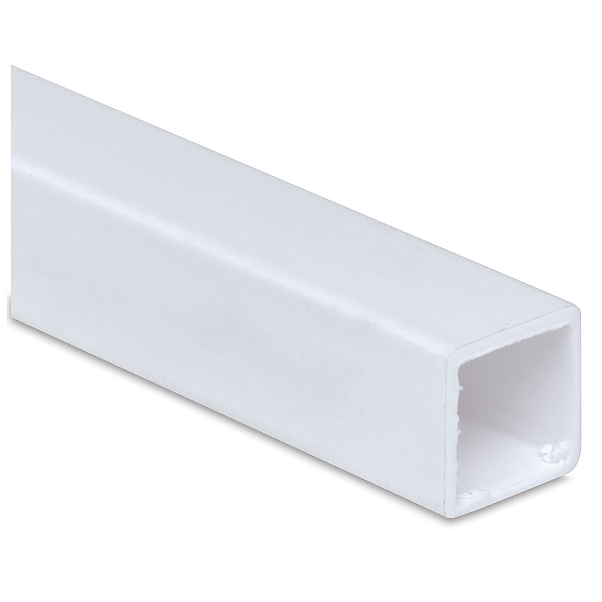 PLS90625 0.3 x 15 in. Square Tube Styrene, White - Count 4