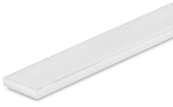 PLS90759 0.6 x 0.2 x 10 in. Rectangle Strip Styrene, White - Count 10