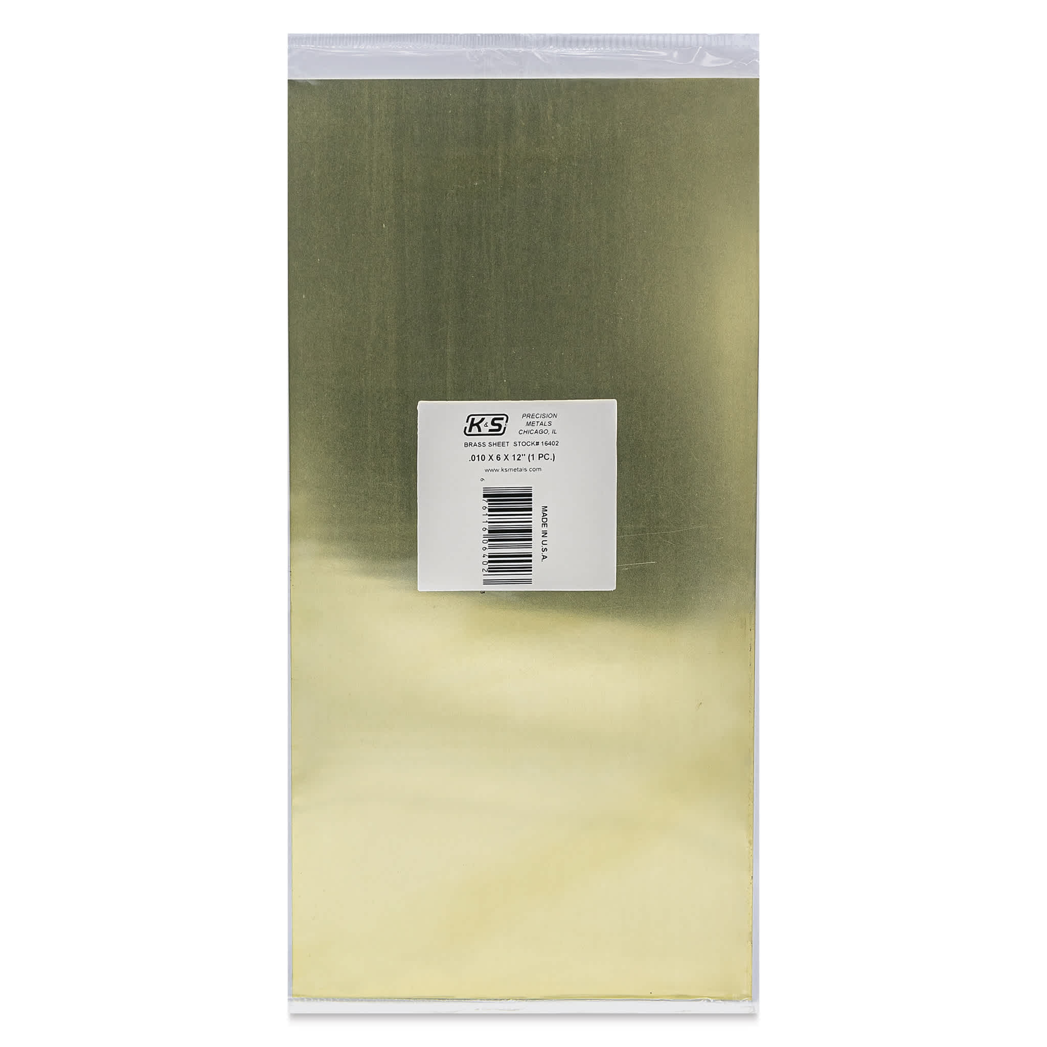 K&S 0.01 in. X 6 in. W X 12 in. L Mill Brass Plain Sheet Metal