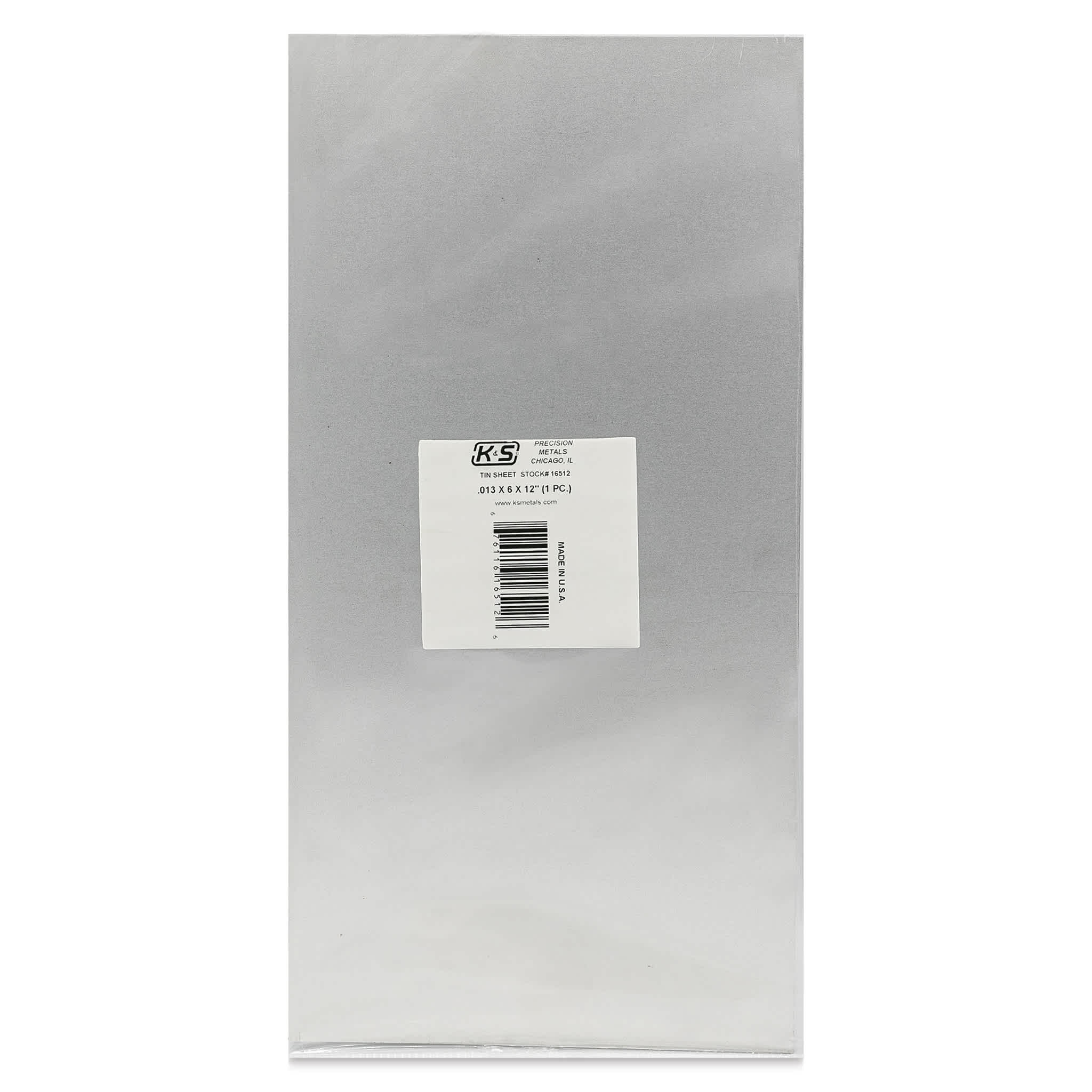 K&S 0.013 in. X 6 in. W X 12 in. L Tin Coated Carbon Steel Plain Sheet Metal