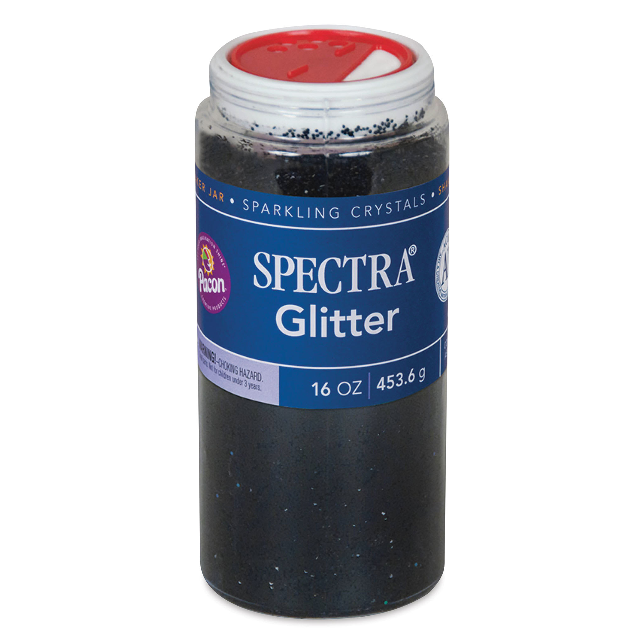 Pacon Spectra Glitter Sparkling Crystals, 1 lb, Black (CK-1701) | Quill