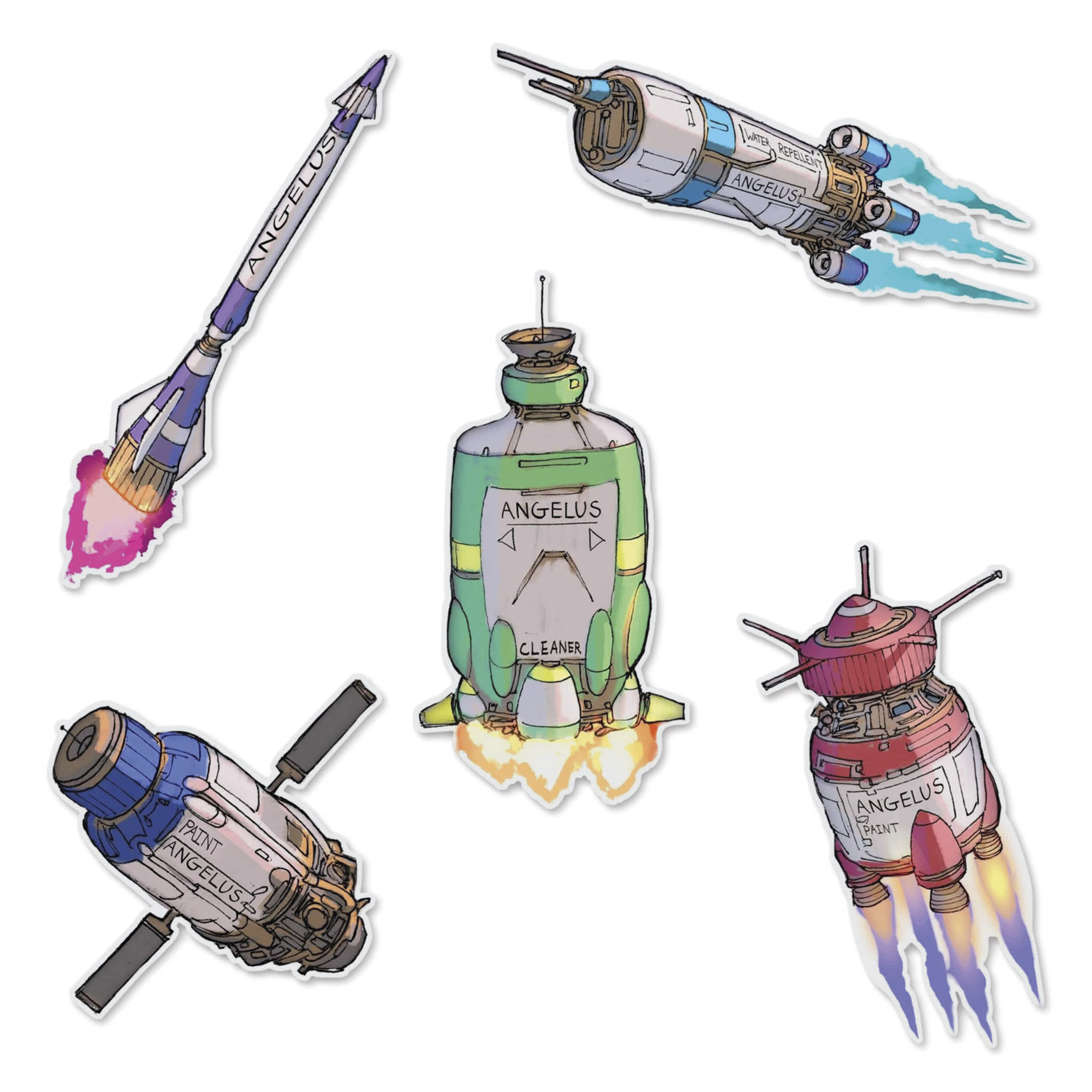 Angelus Sticker Pack - SpaceGooose, Set of 5