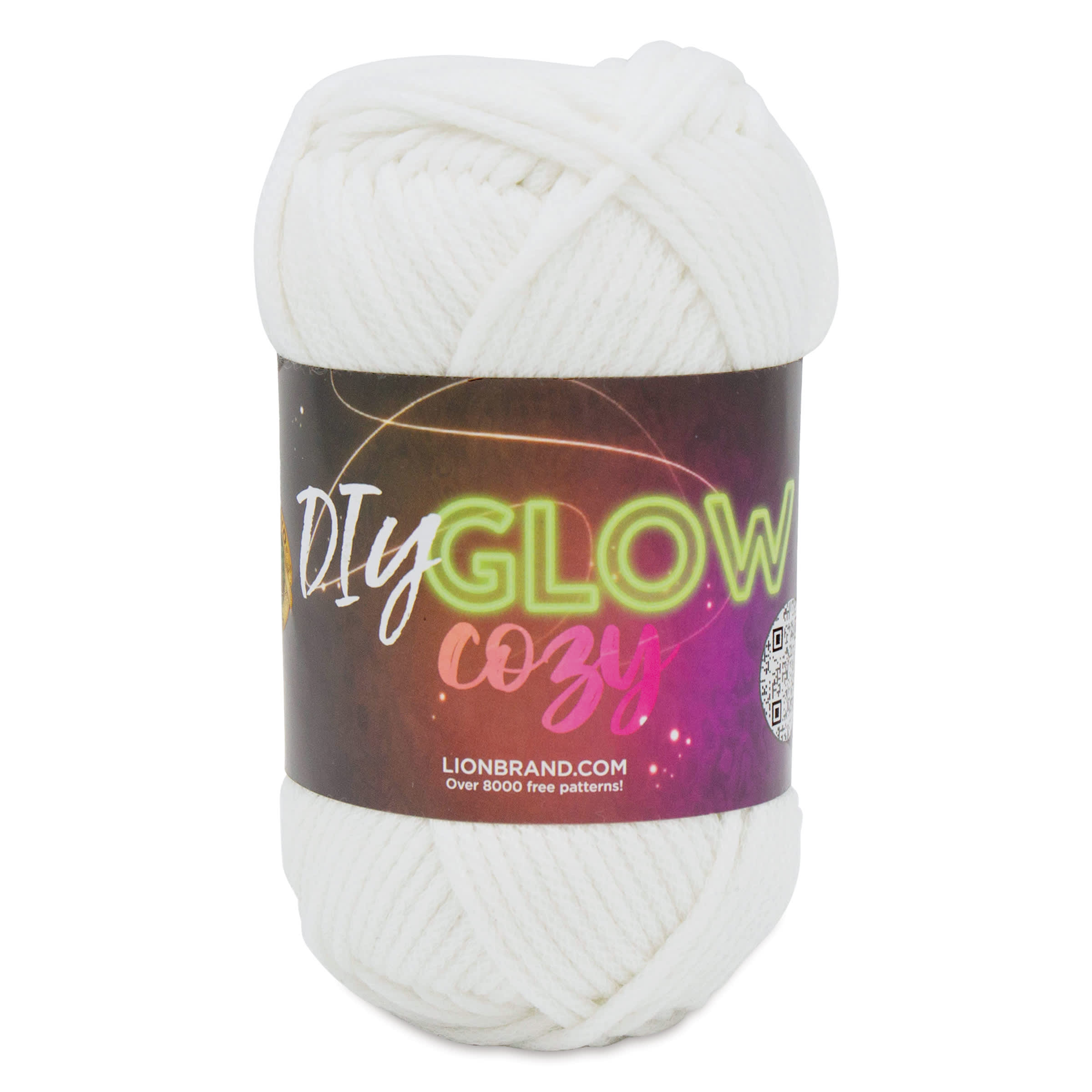 Lion Brand DIY Glow Cozy Yarn - White, 79 yds