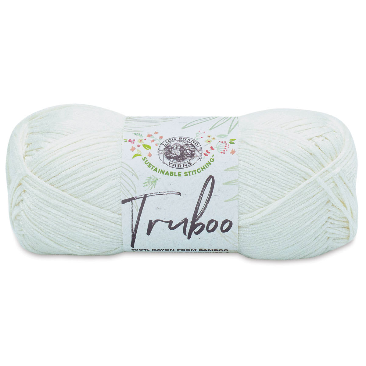 Lion Brand Truboo Yarn  White 241 yards